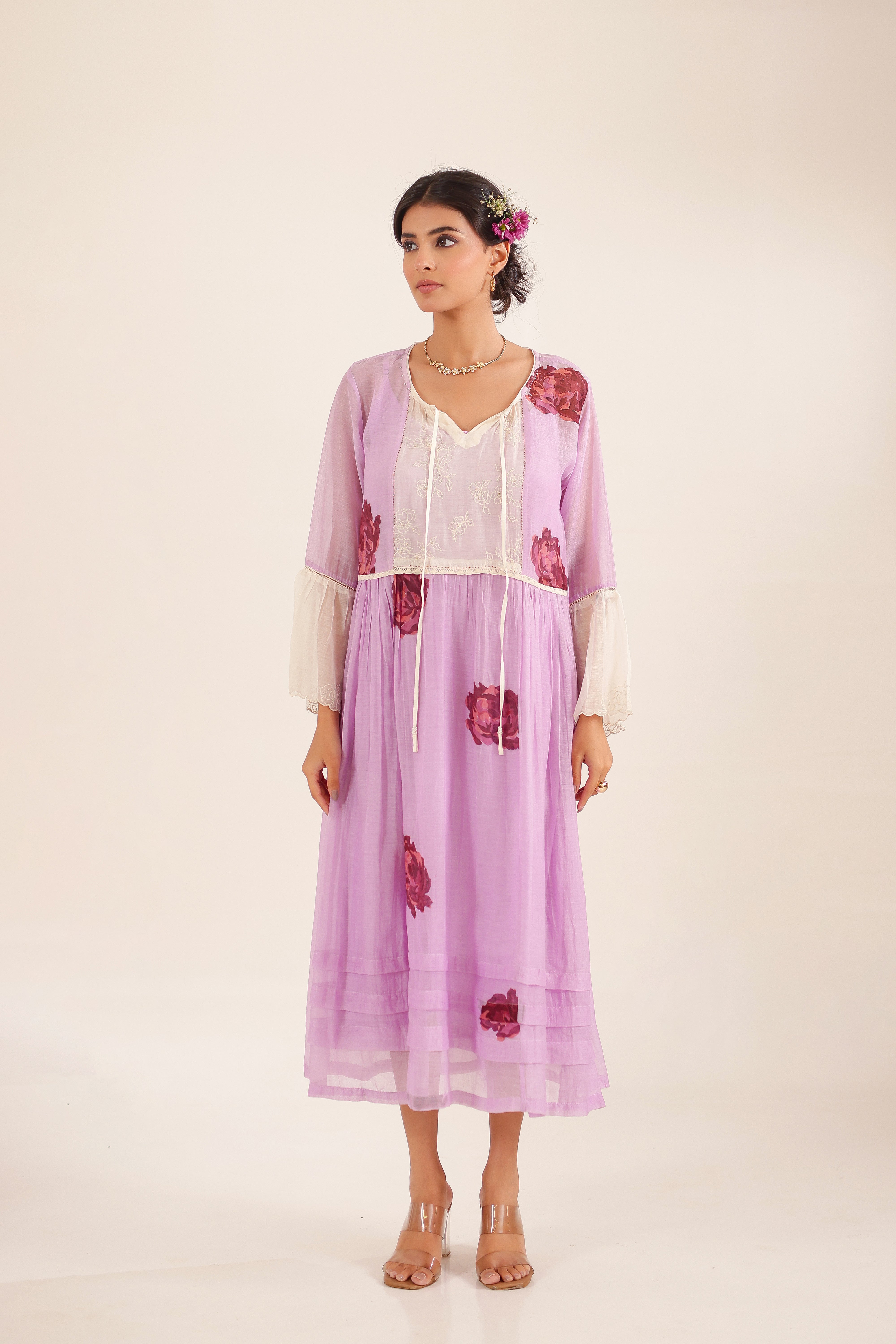 Lilac old rose dress