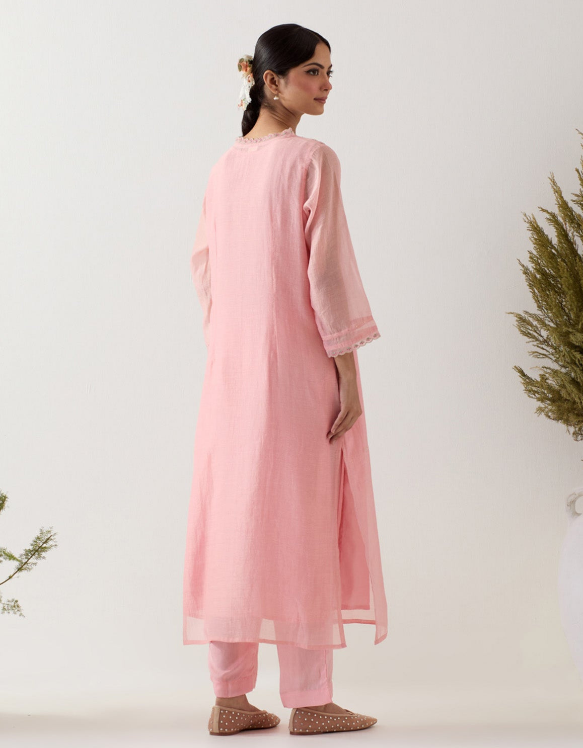 BLUSH PINK SONGBIRD KURTA SET with dupatta