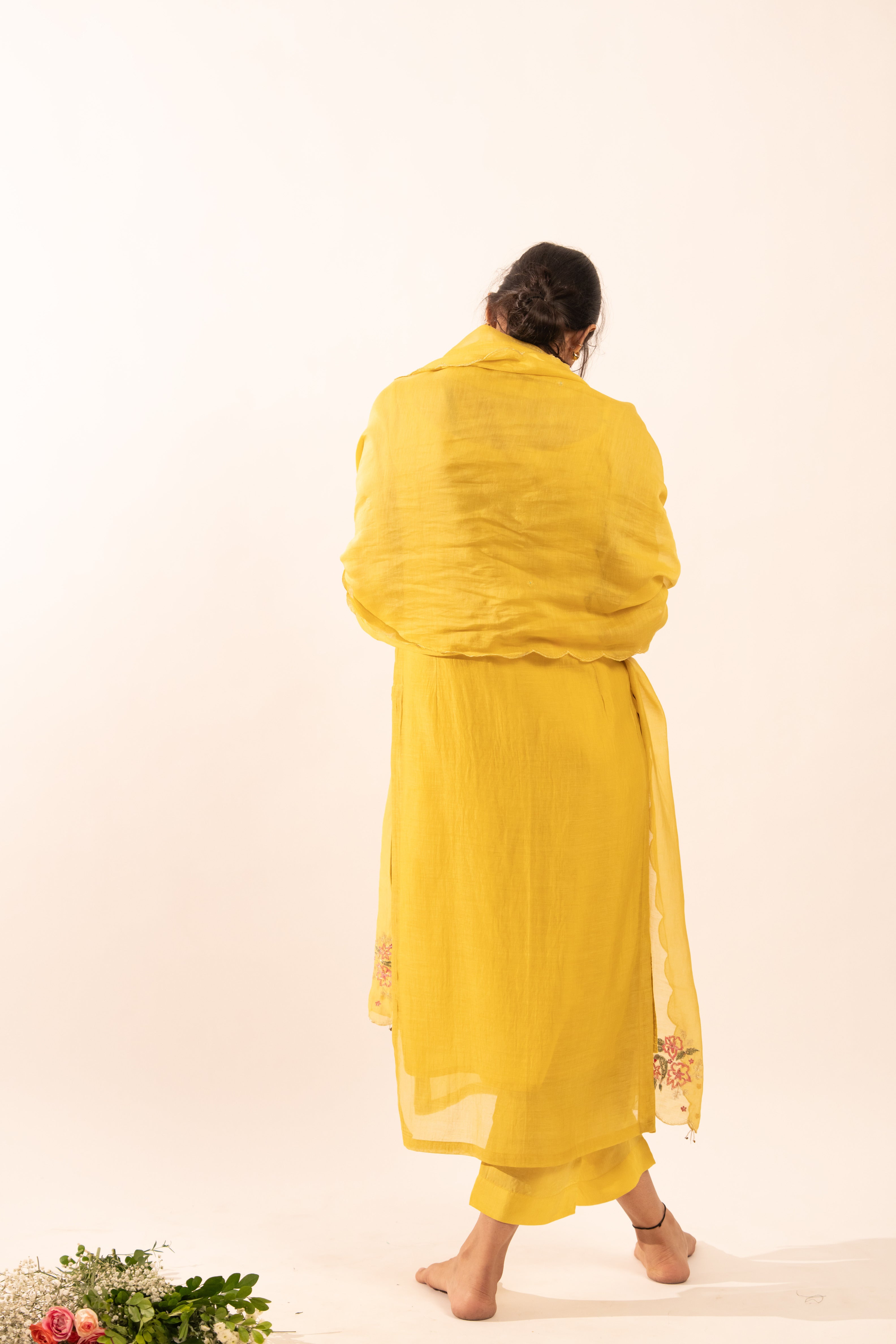 Mustard Day dream suit set with duppata