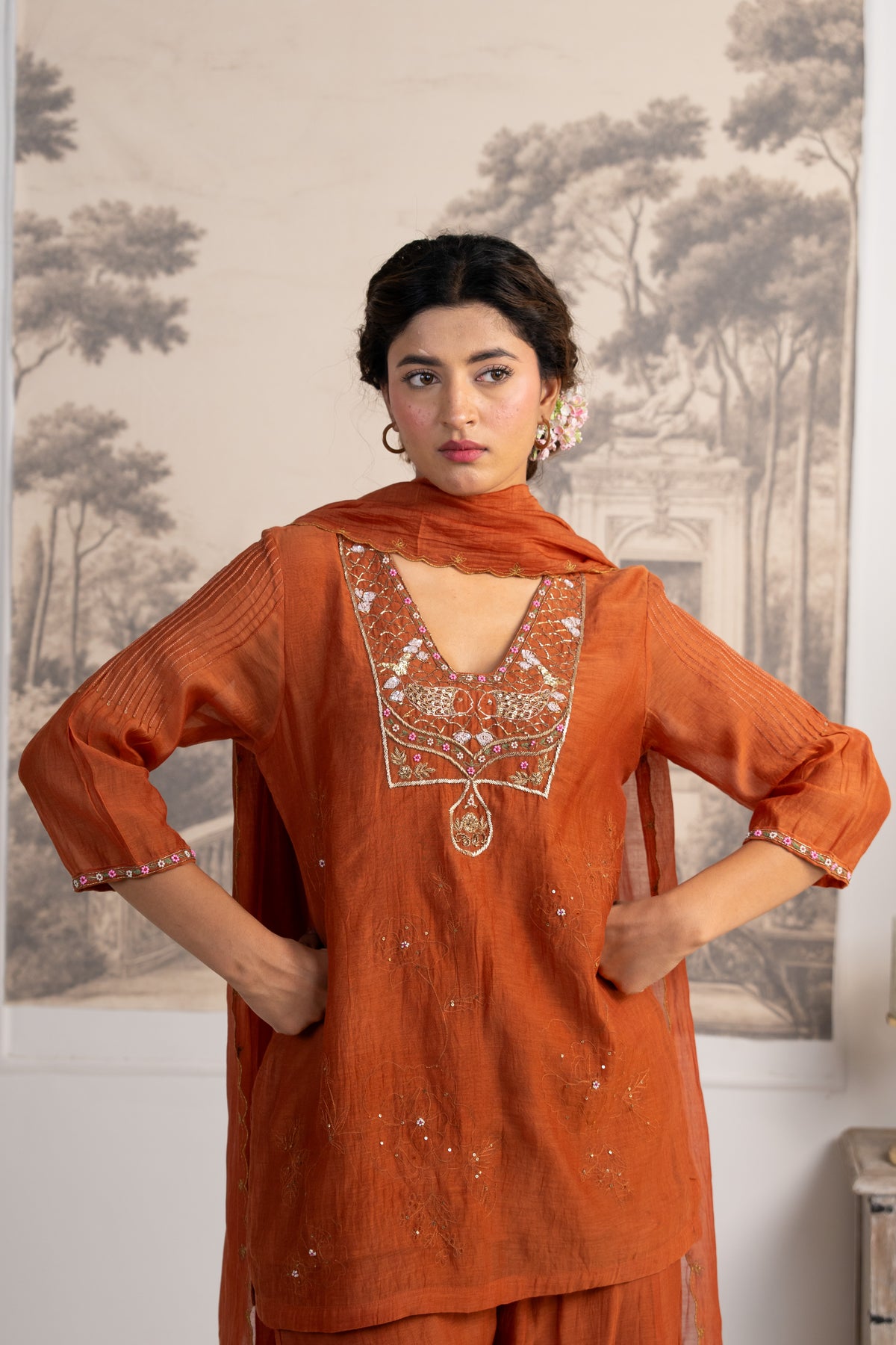 RUST ORANGE MATSYA TOP SET