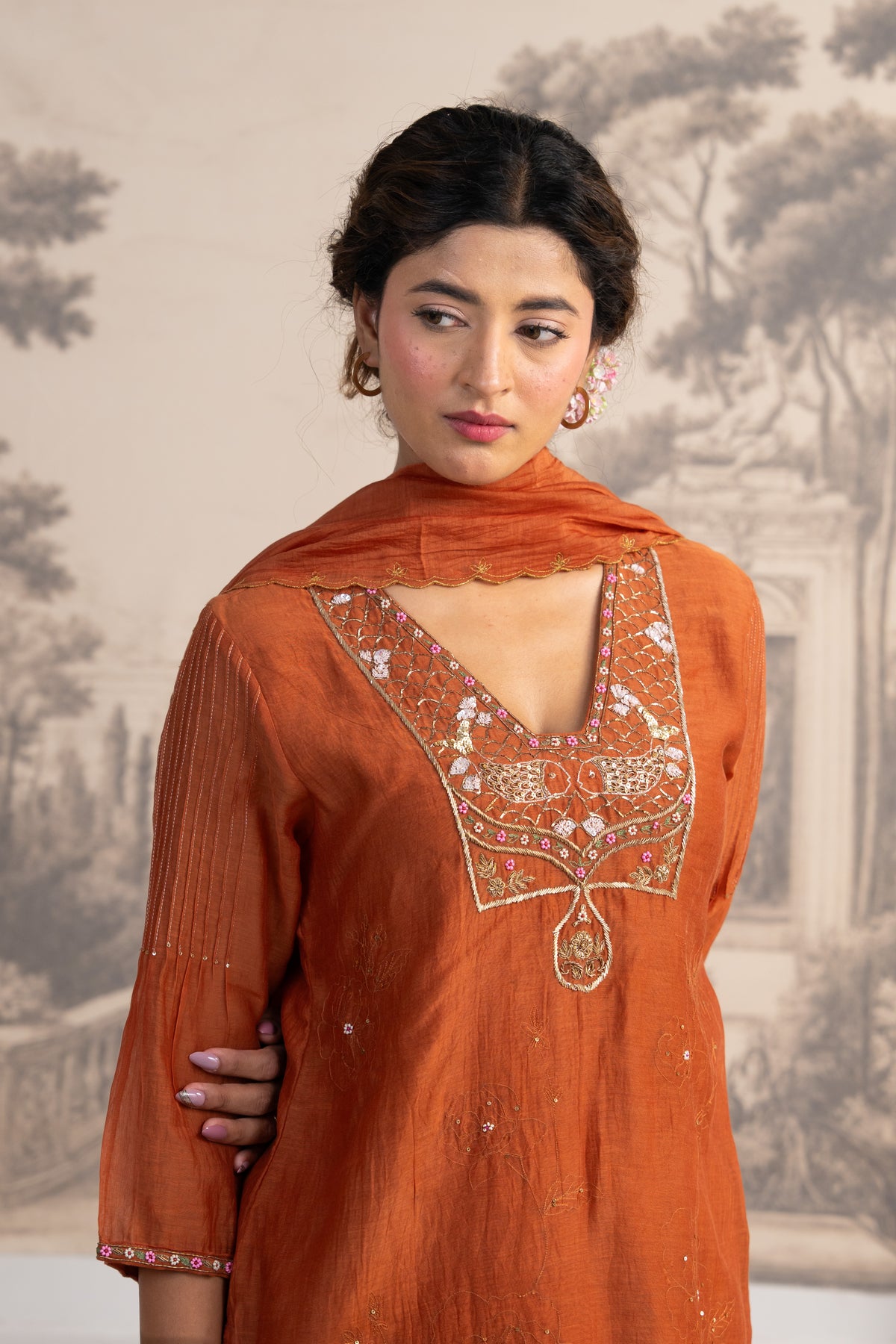 RUST ORANGE MATSYA TOP SET