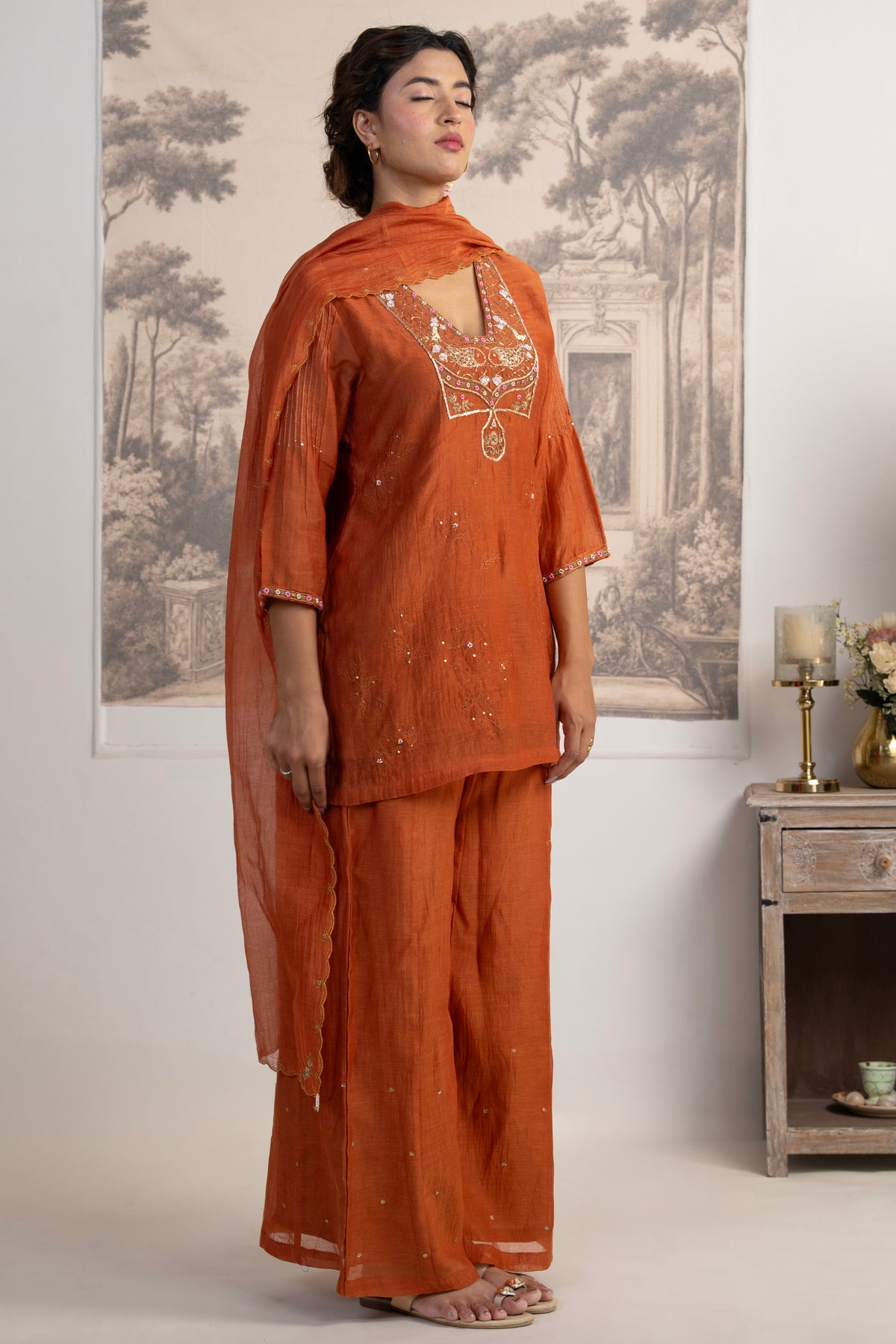 RUST ORANGE MATSYA TOP SET
