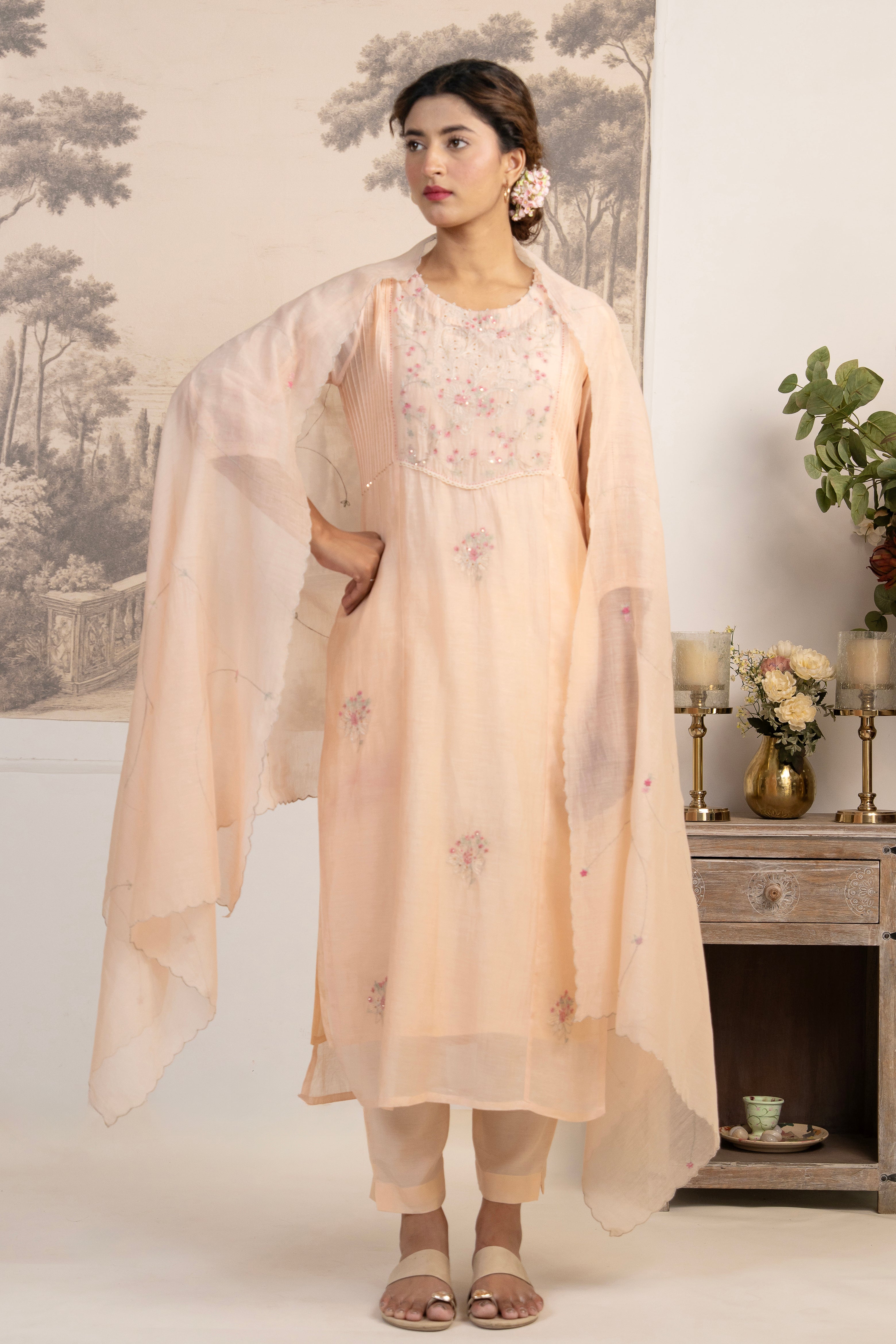 IVORY PINK VICTORIAN SUIT SET