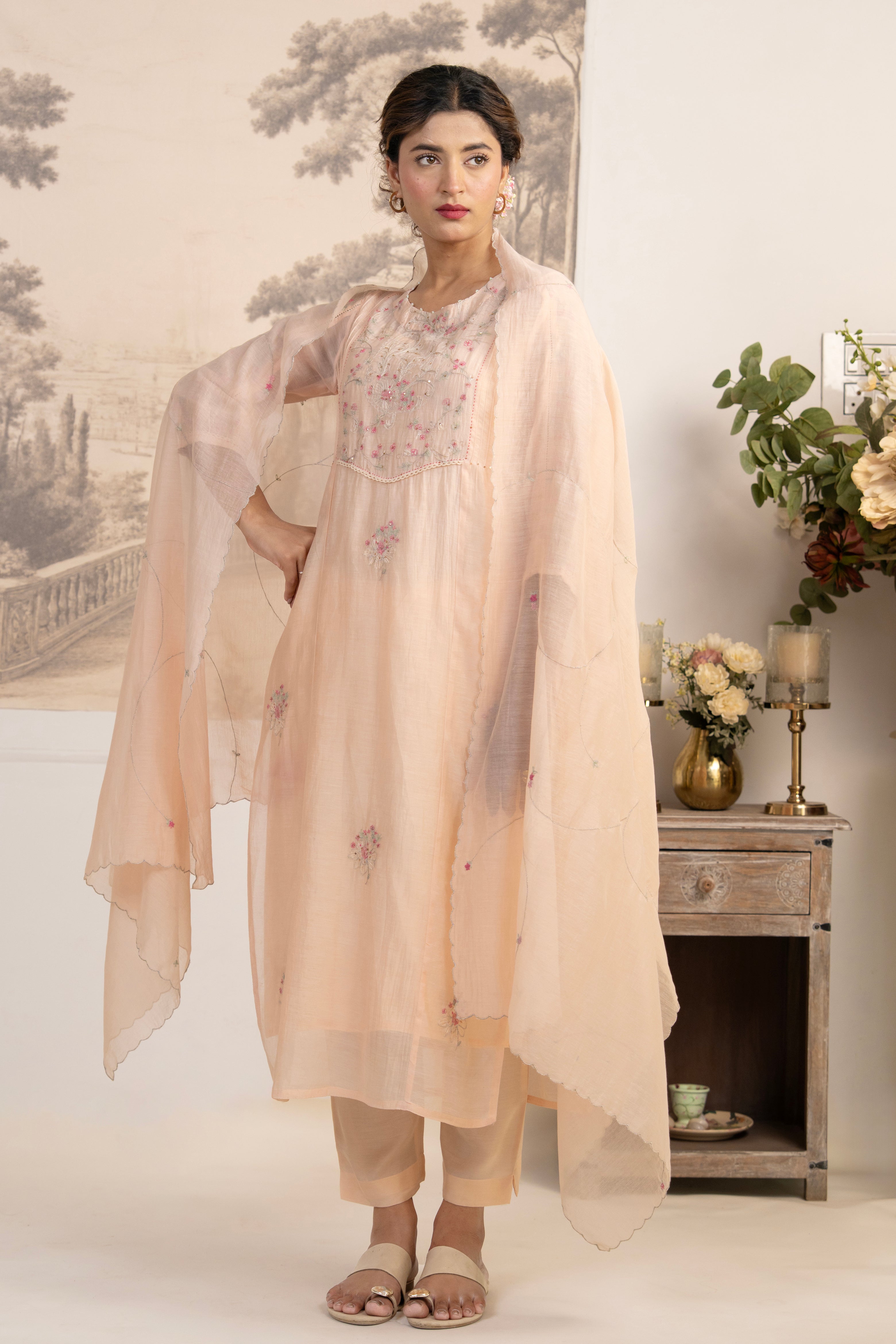 IVORY PINK VICTORIAN SUIT SET