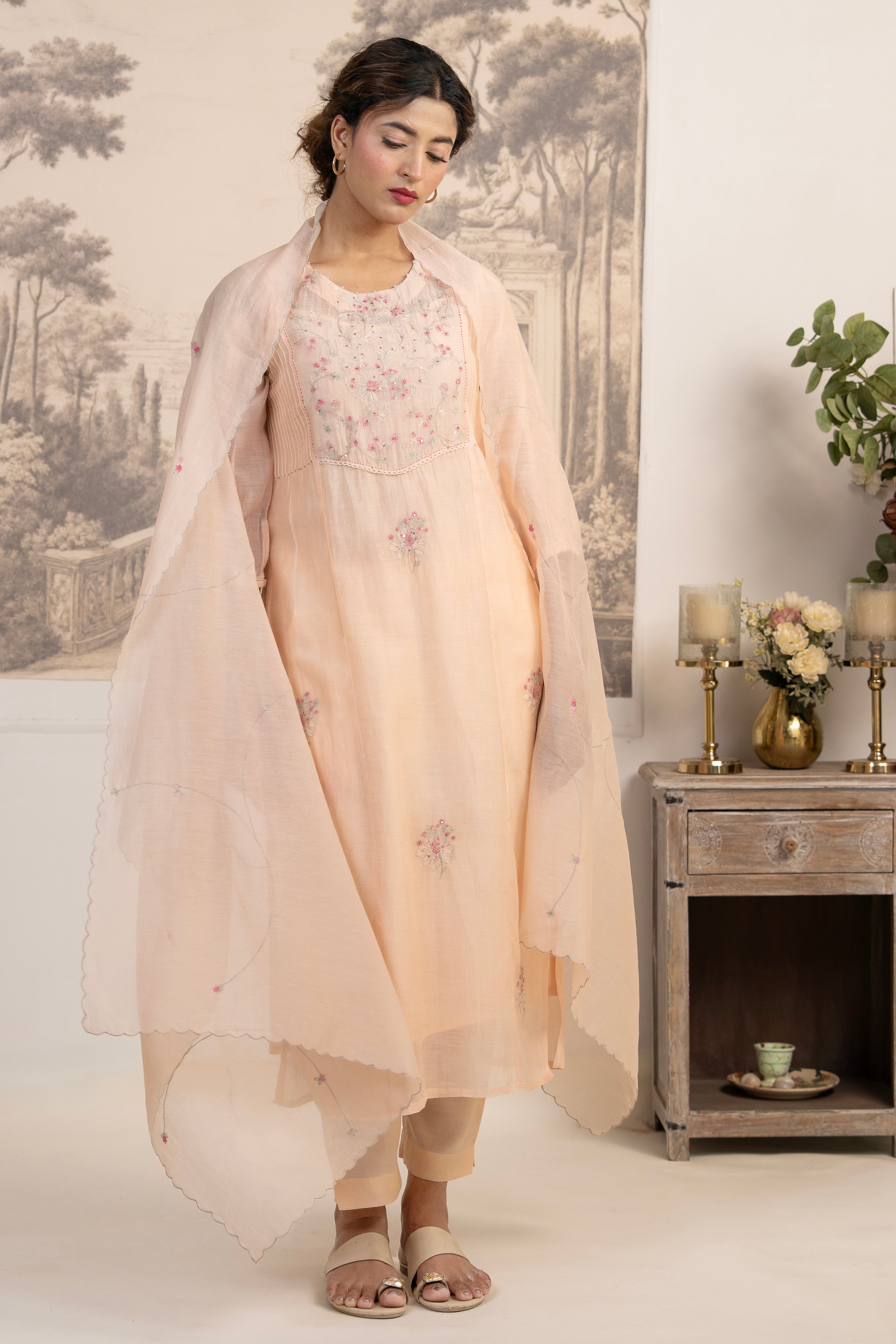 IVORY PINK VICTORIAN SUIT SET