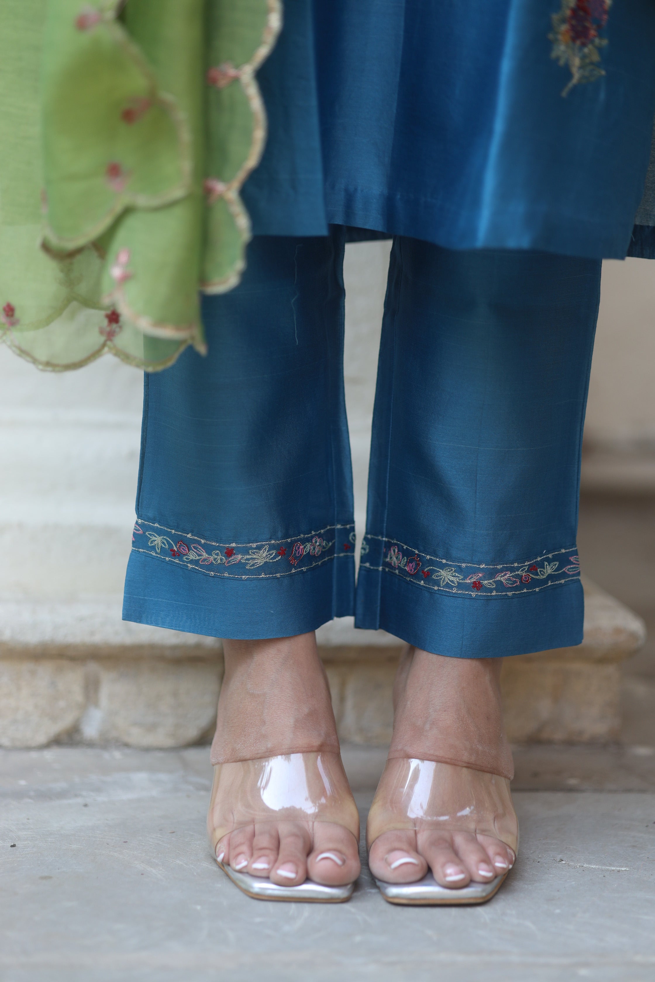 Prussian blue Dream garden Suit Set