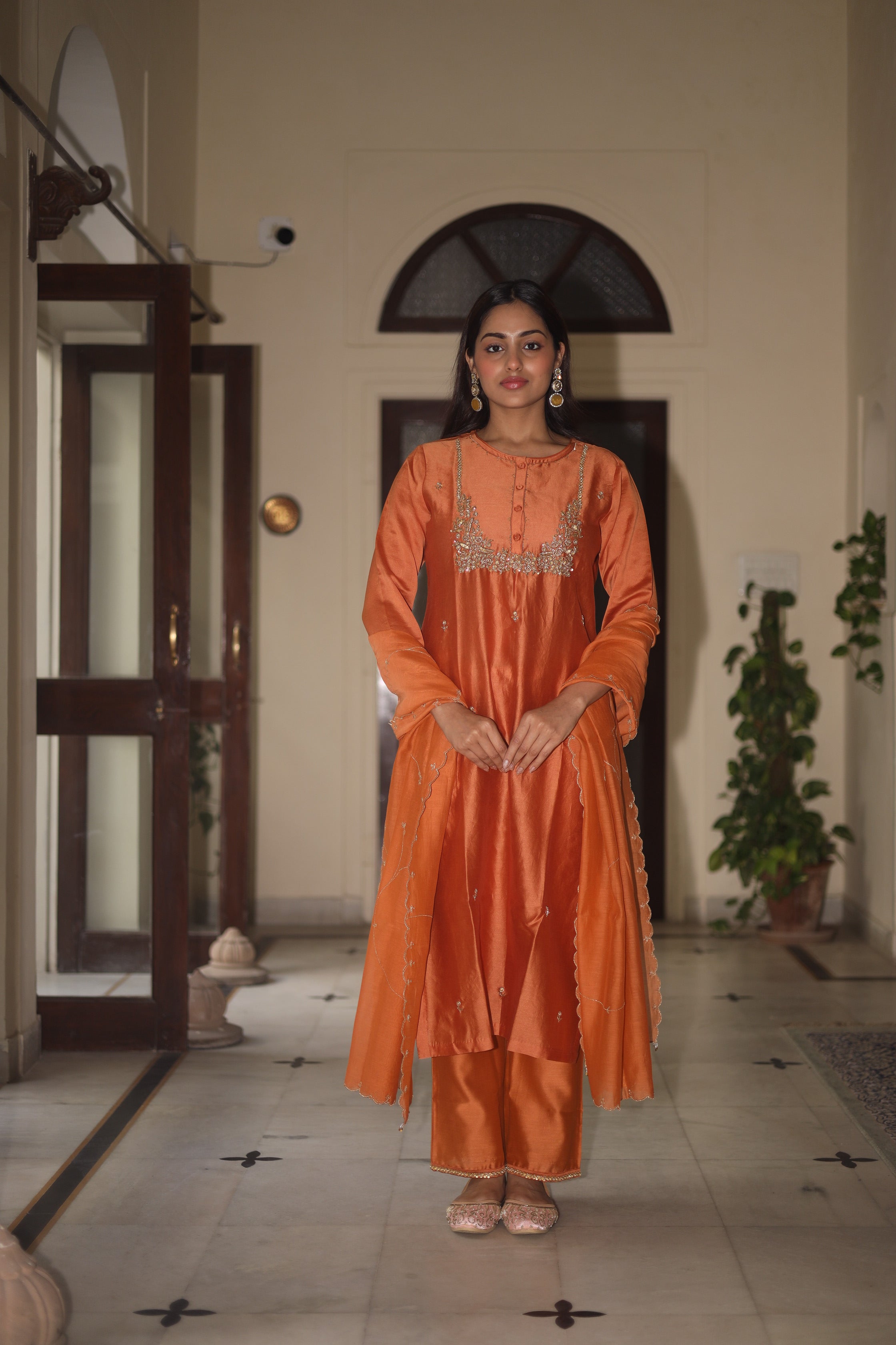 Rust orange moss basket Suit set