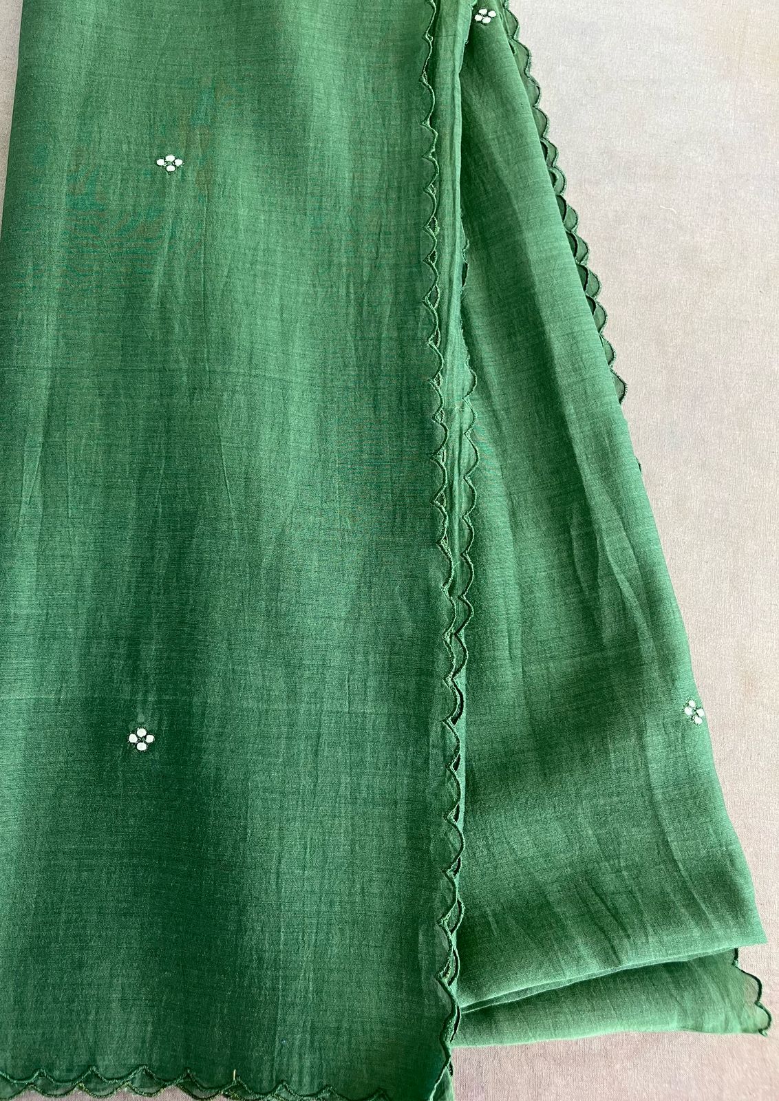 bottle green juhi yoke suit set