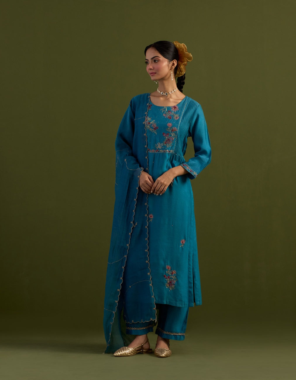 Prussian blue Dream garden Suit Set