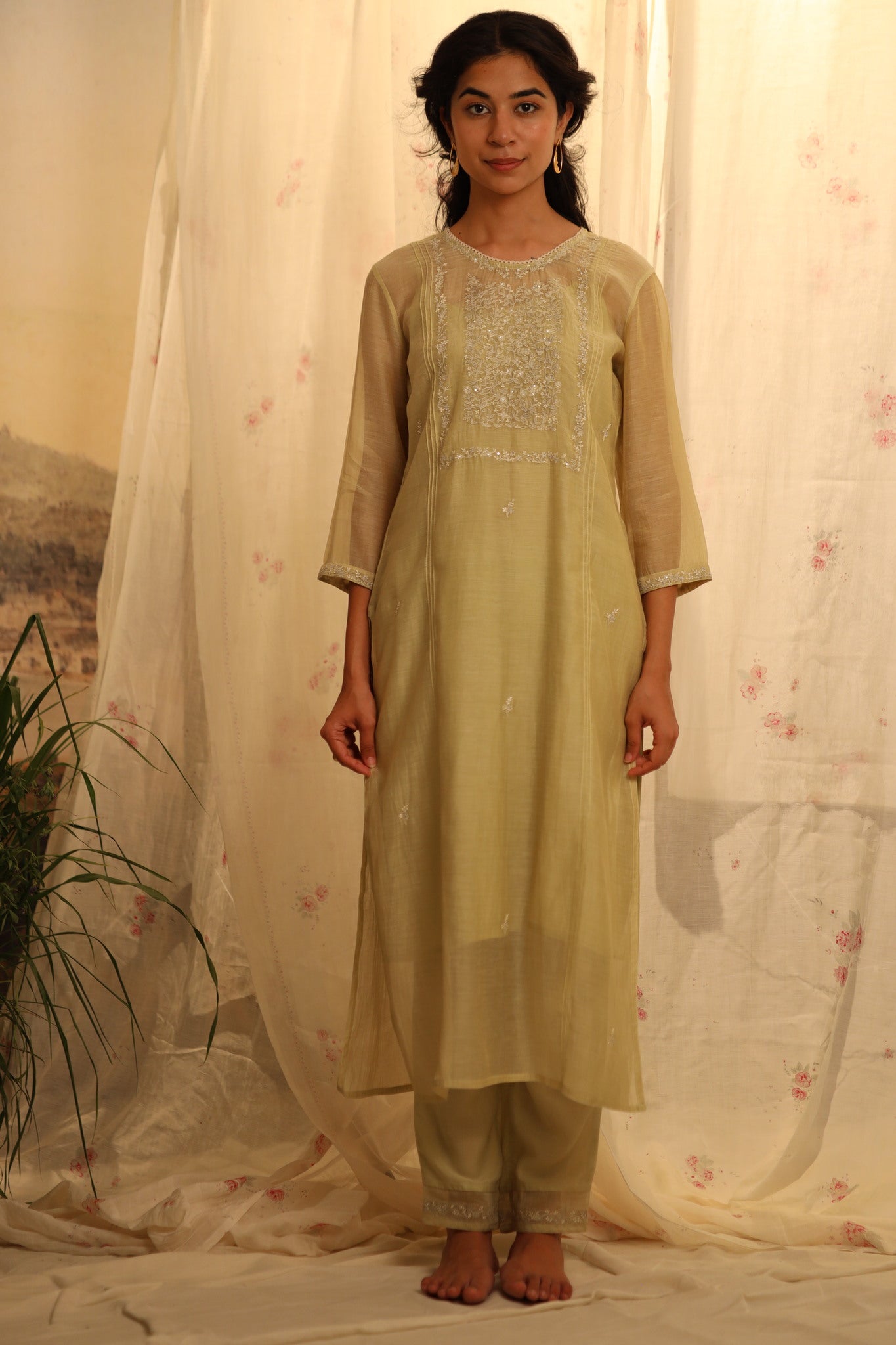 Sage Green Tonal kurta set
