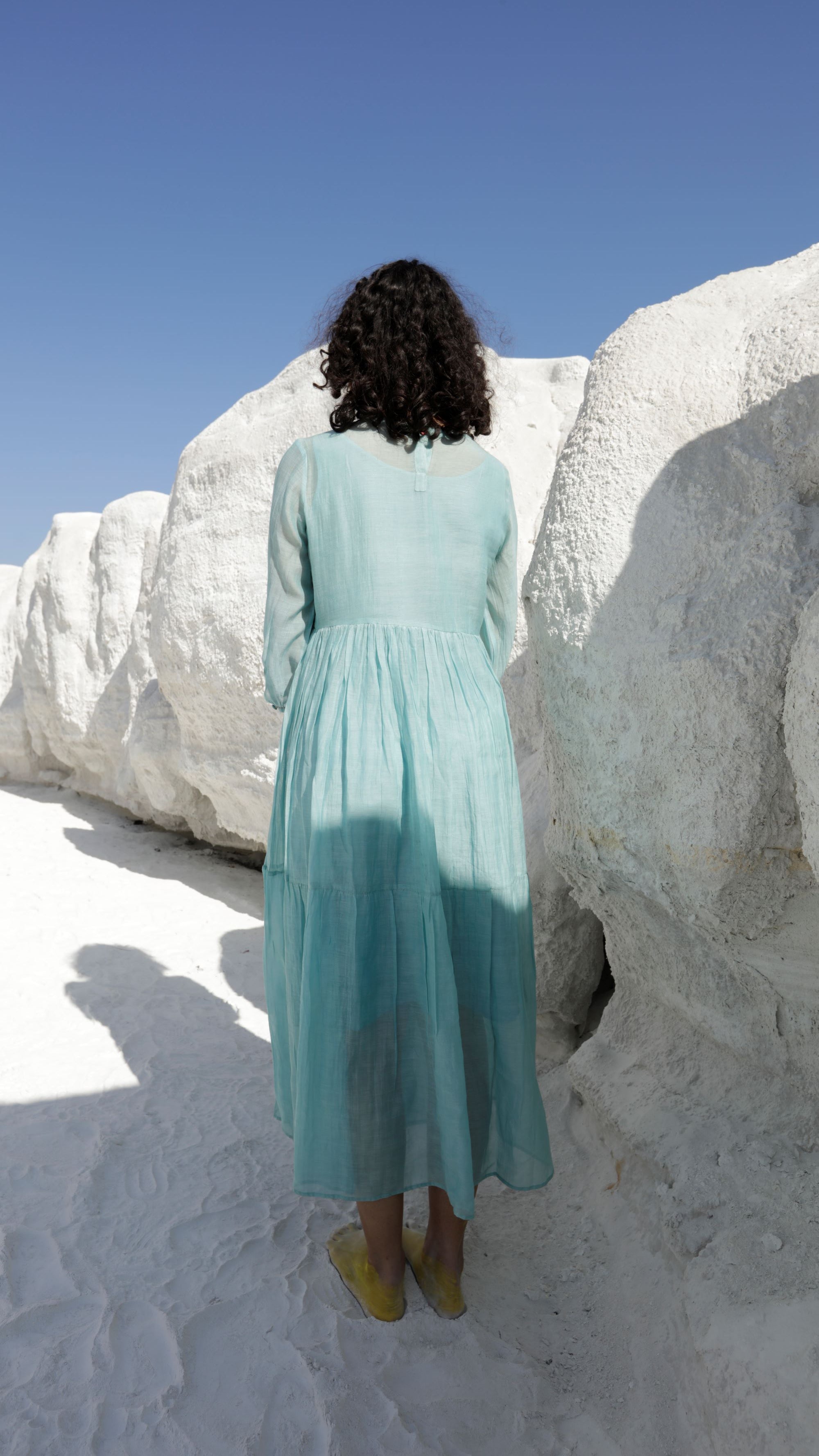 Teal Blue Tiered
Dress
