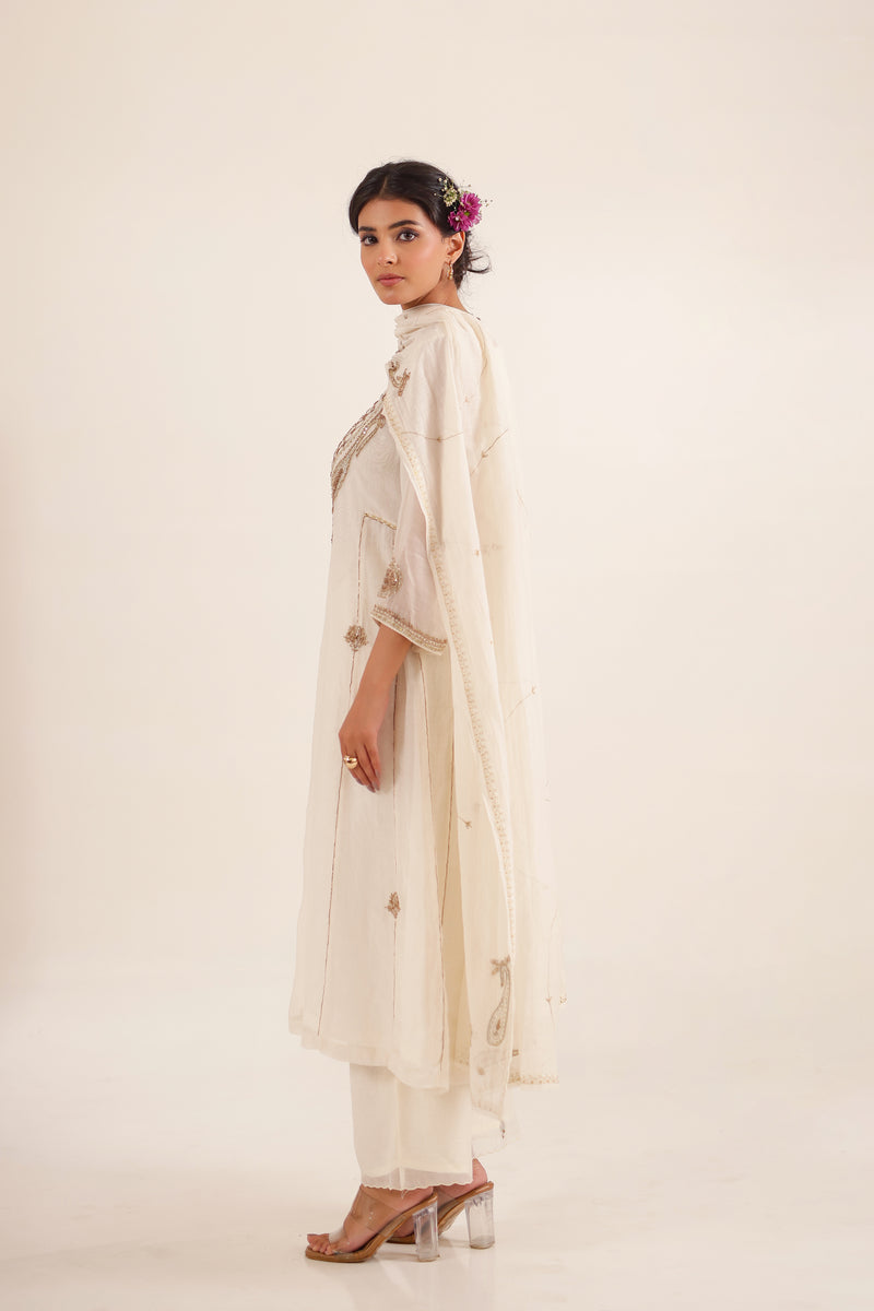 WHITE AMBIYA DRESS SET
