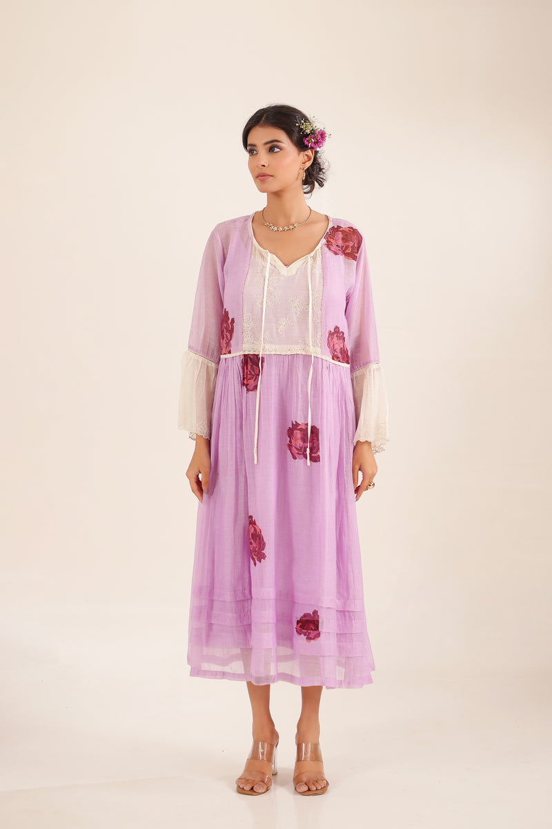 Lilac old rose dress