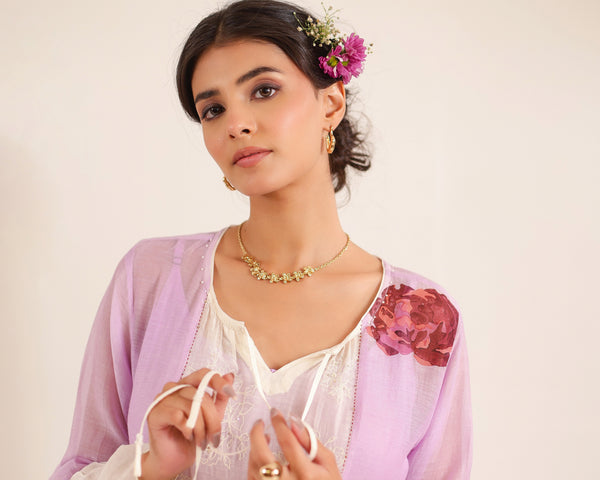 Lilac old rose dress