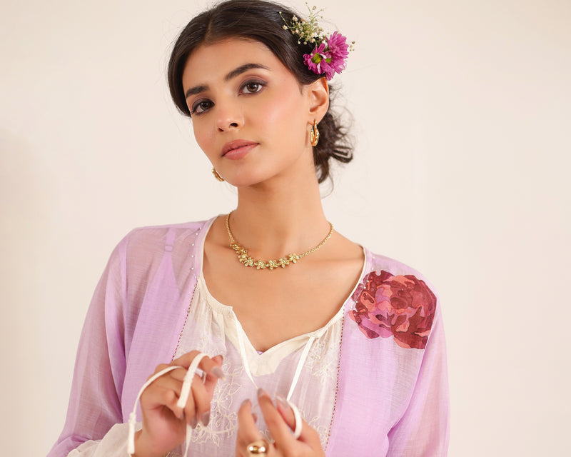 Lilac old rose dress