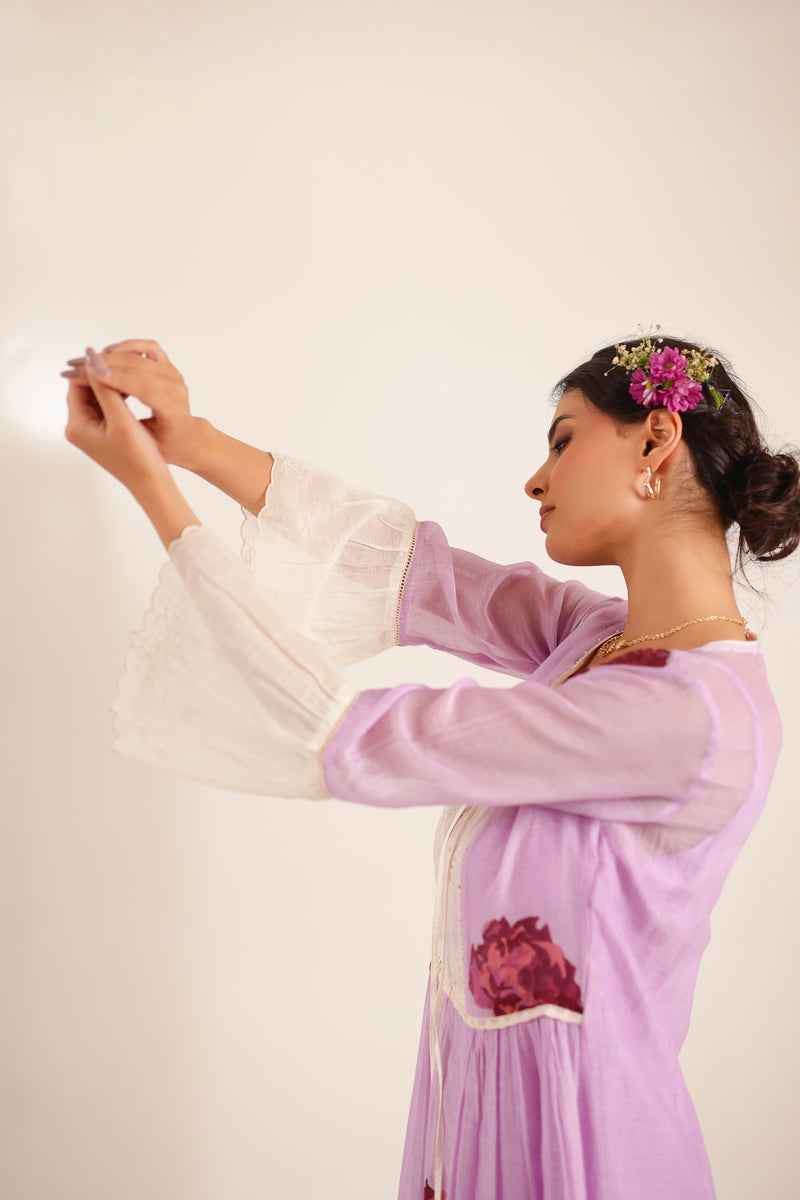 Lilac old rose dress