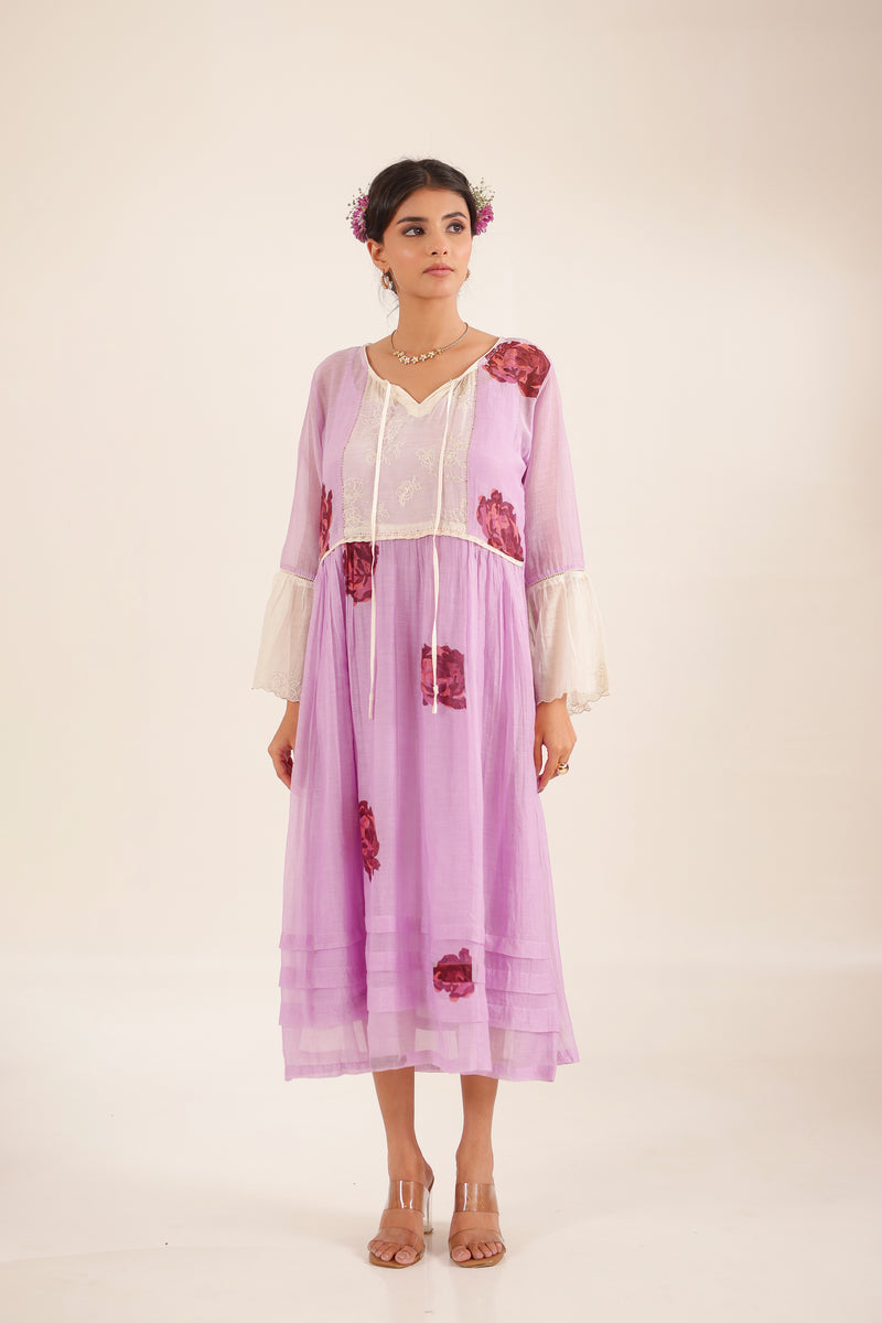 Lilac old rose dress