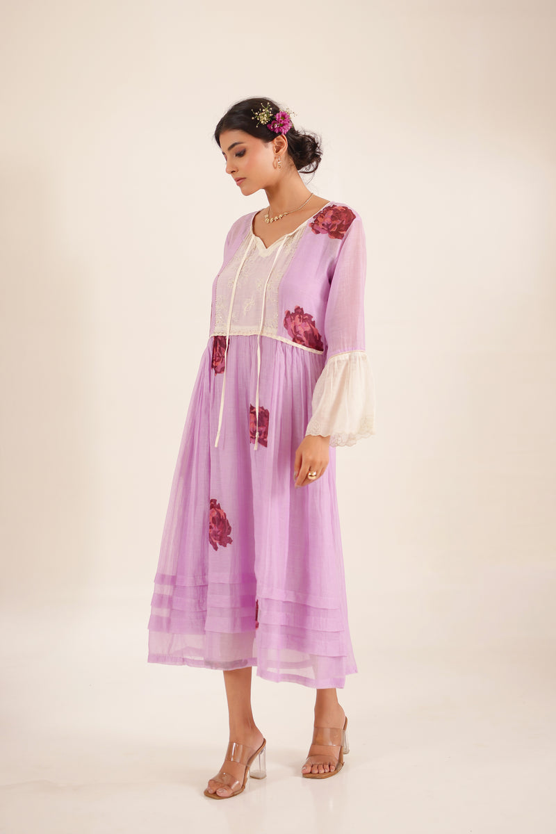 Lilac old rose dress