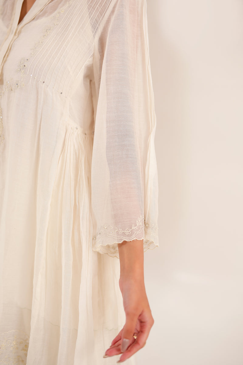 IVORY BEADED TOP AND PANT