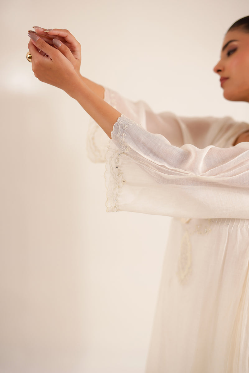 IVORY BEADED TOP AND PANT