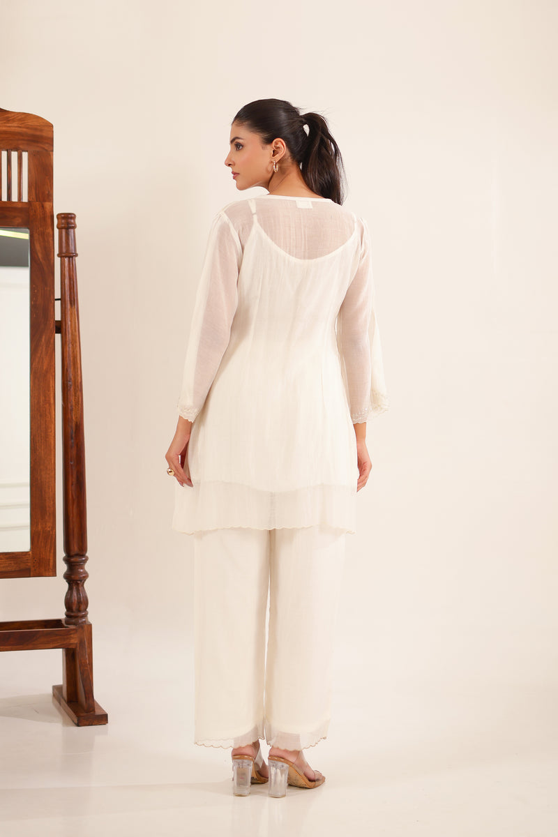 IVORY BEADED TOP AND PANT