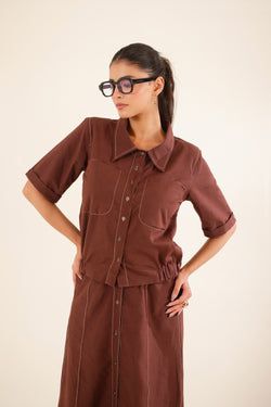 Cinnamon top shirt and skirt