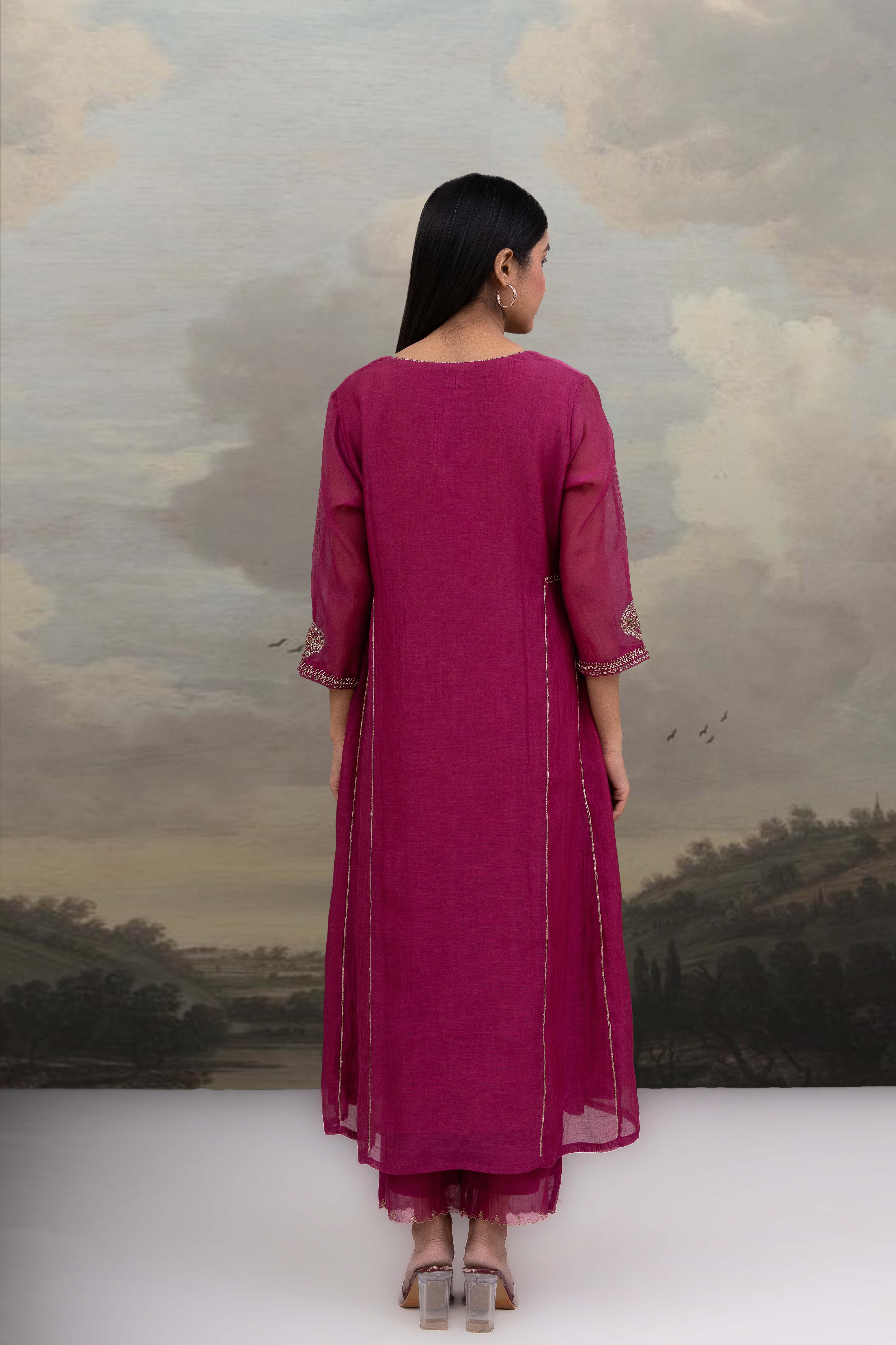 Rani Pink Ambiya Dress set