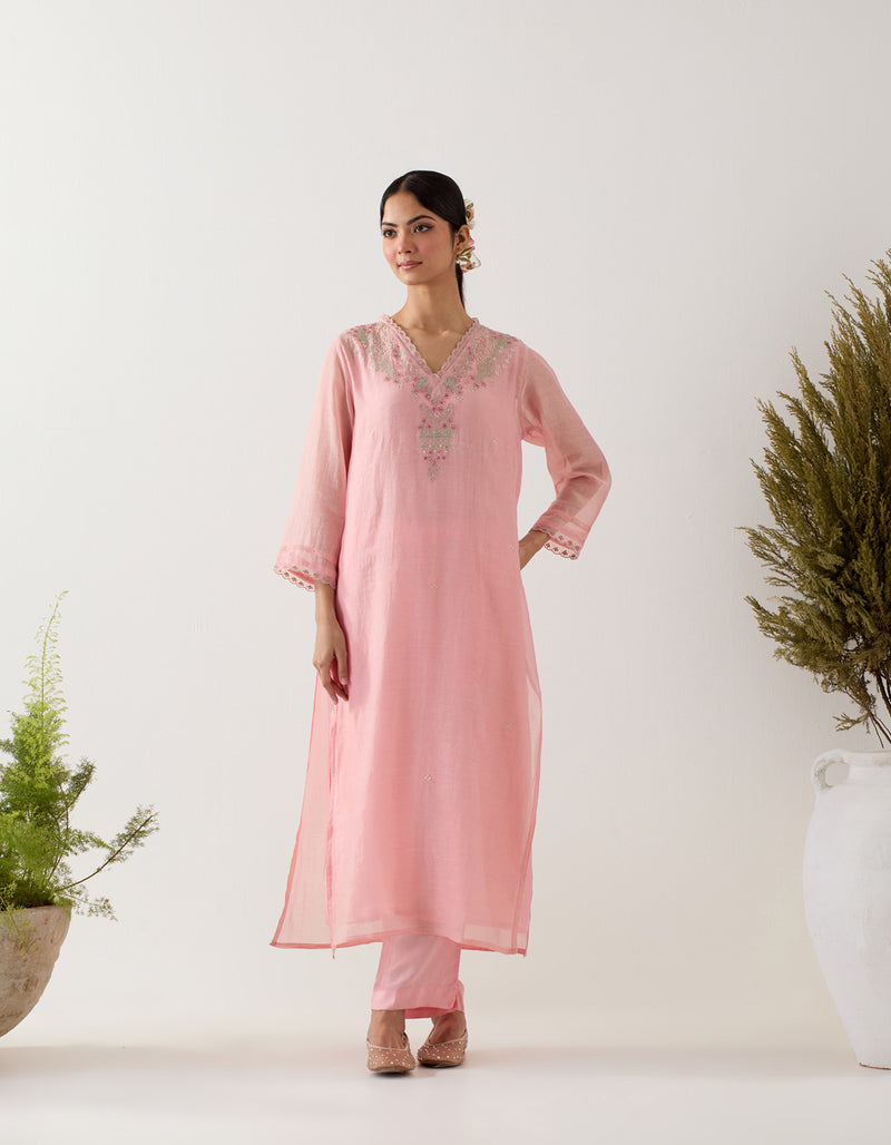 BLUSH PINK SONGBIRD KURTA SET