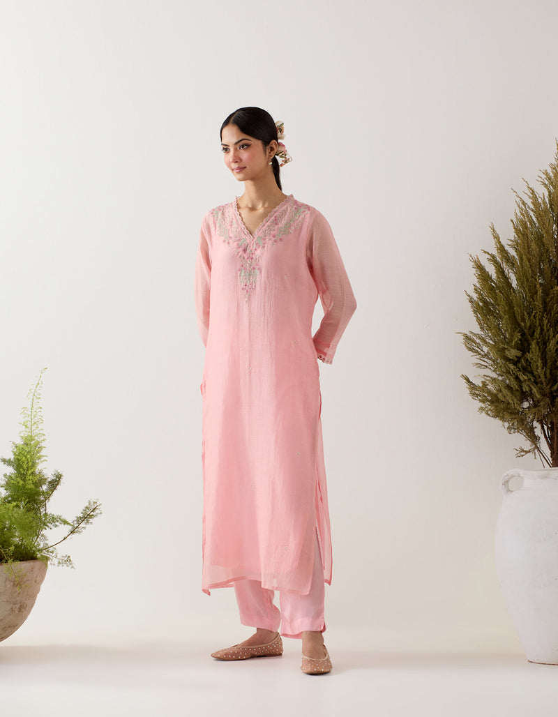 BLUSH PINK SONGBIRD KURTA SET