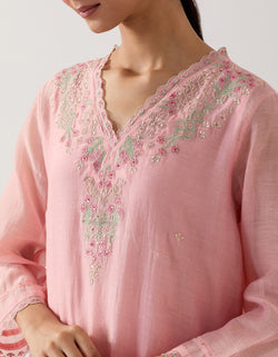 BLUSH PINK SONGBIRD KURTA SET