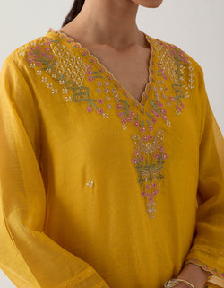 MUSTARD SONGBIRD KURTA SET