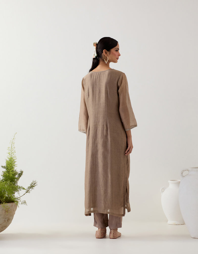 Chiku tonal applique kurta set