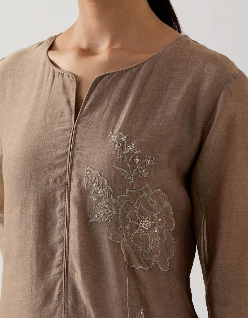 Chiku tonal applique kurta set