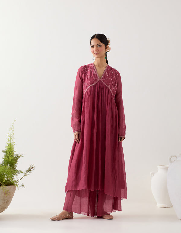 RANI PINK MIDNIGHT DRESS WITH SARARA