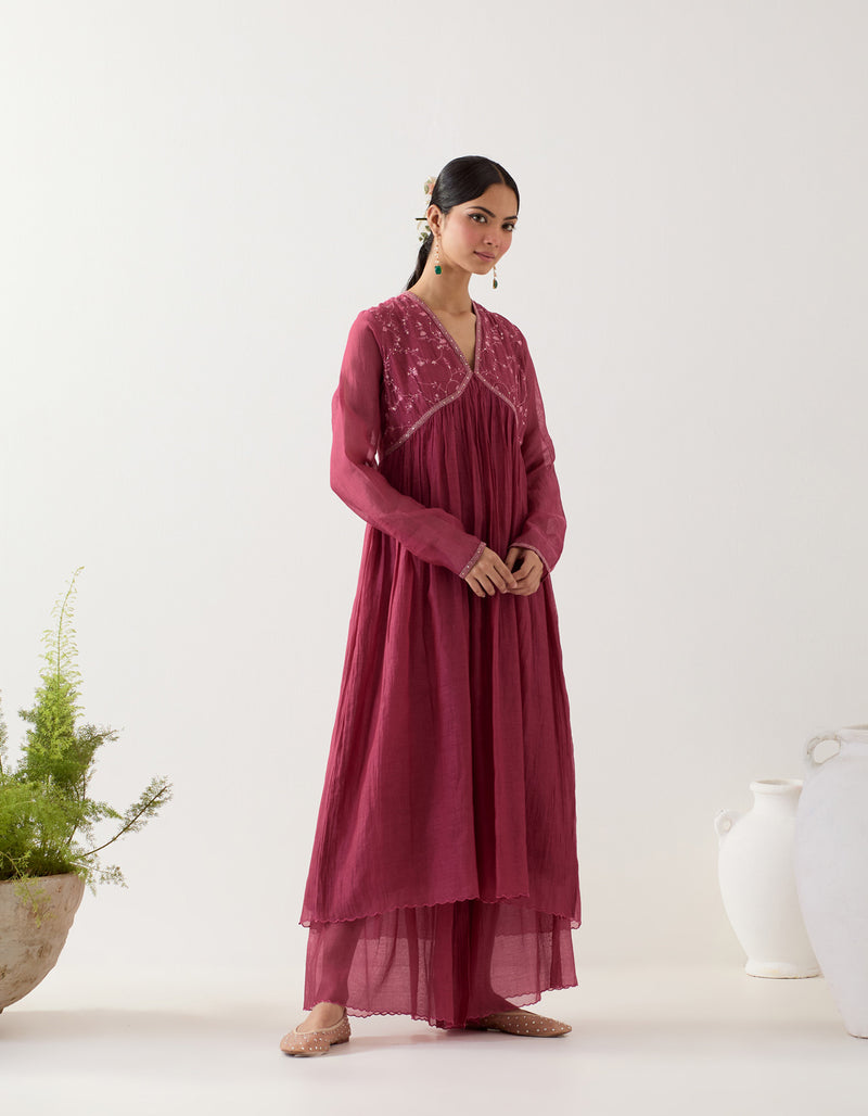 RANI PINK MIDNIGHT DRESS WITH SARARA