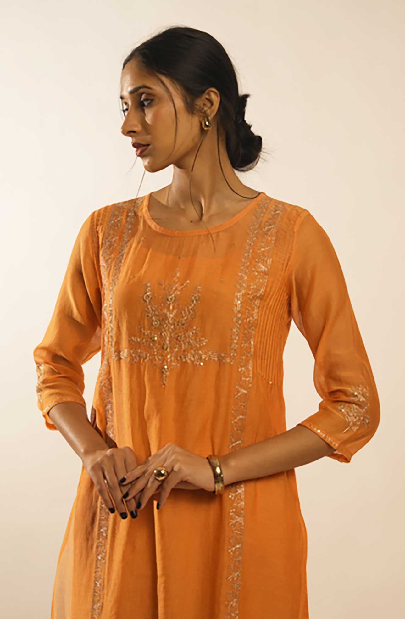 Rust orange Midnight suit set with duppata