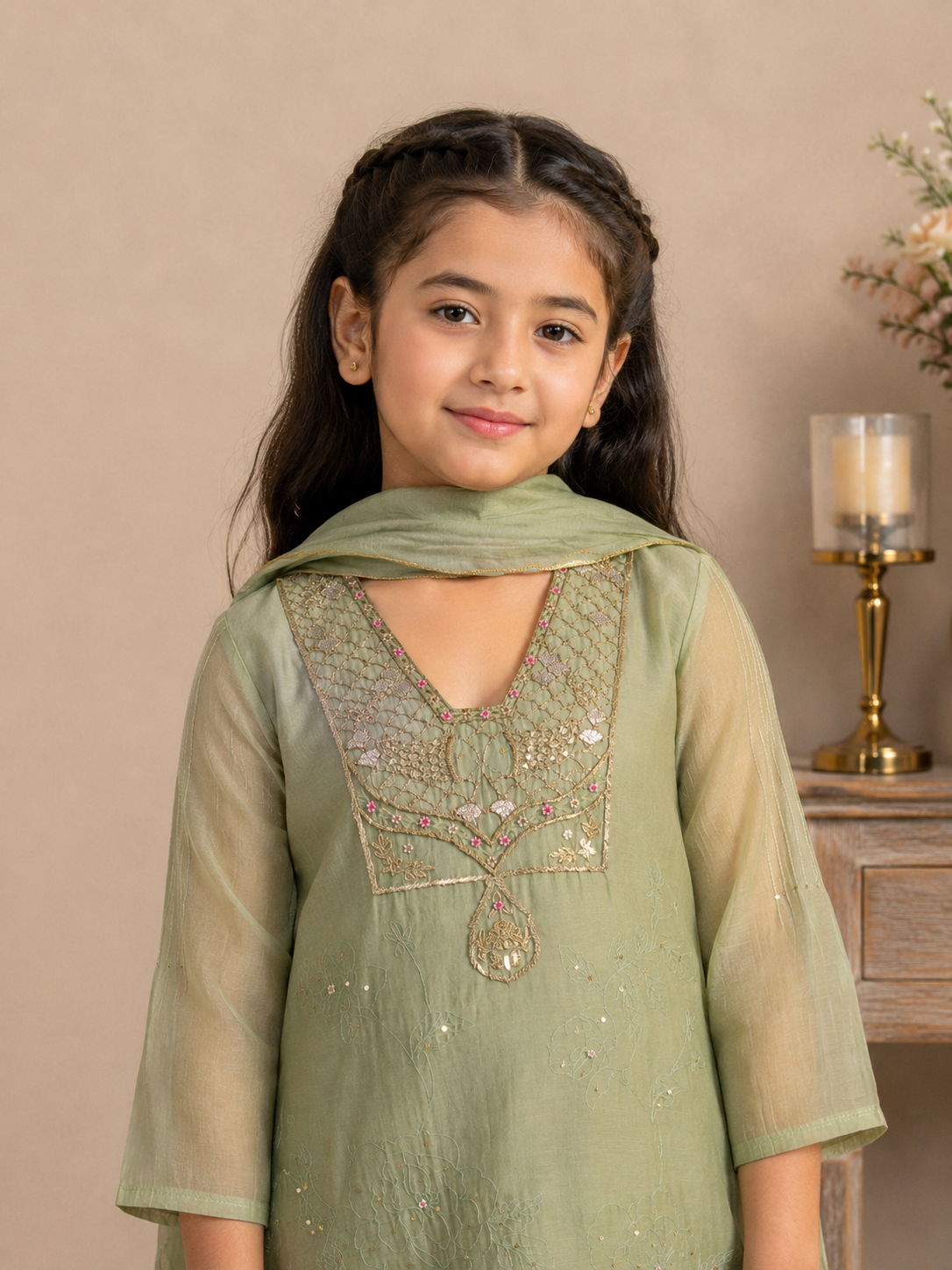 SEA GREEN MATSYA TOP PALAZZO WITH DUPATTA