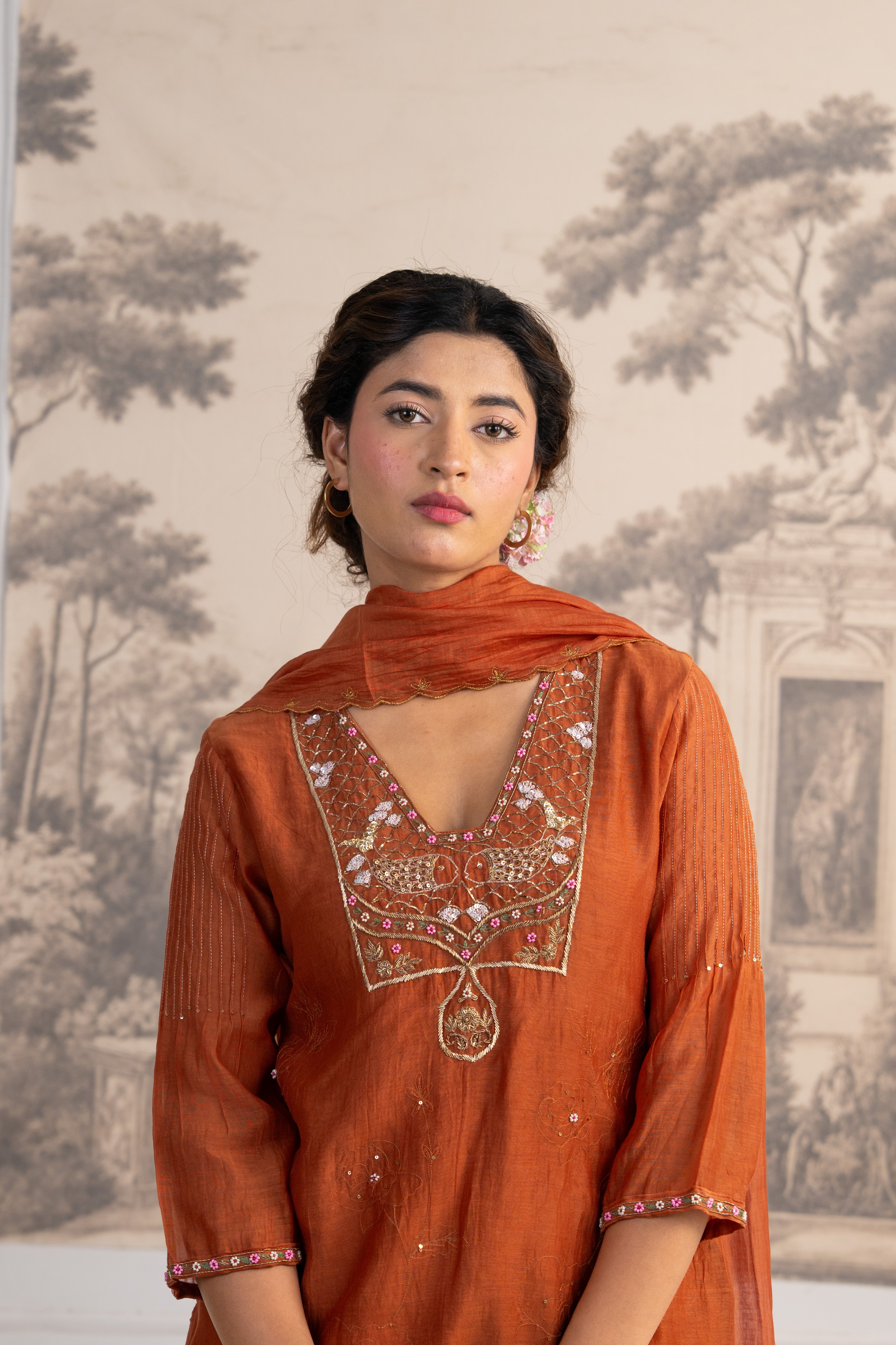 RUST ORANGE MATSYA TOP SET