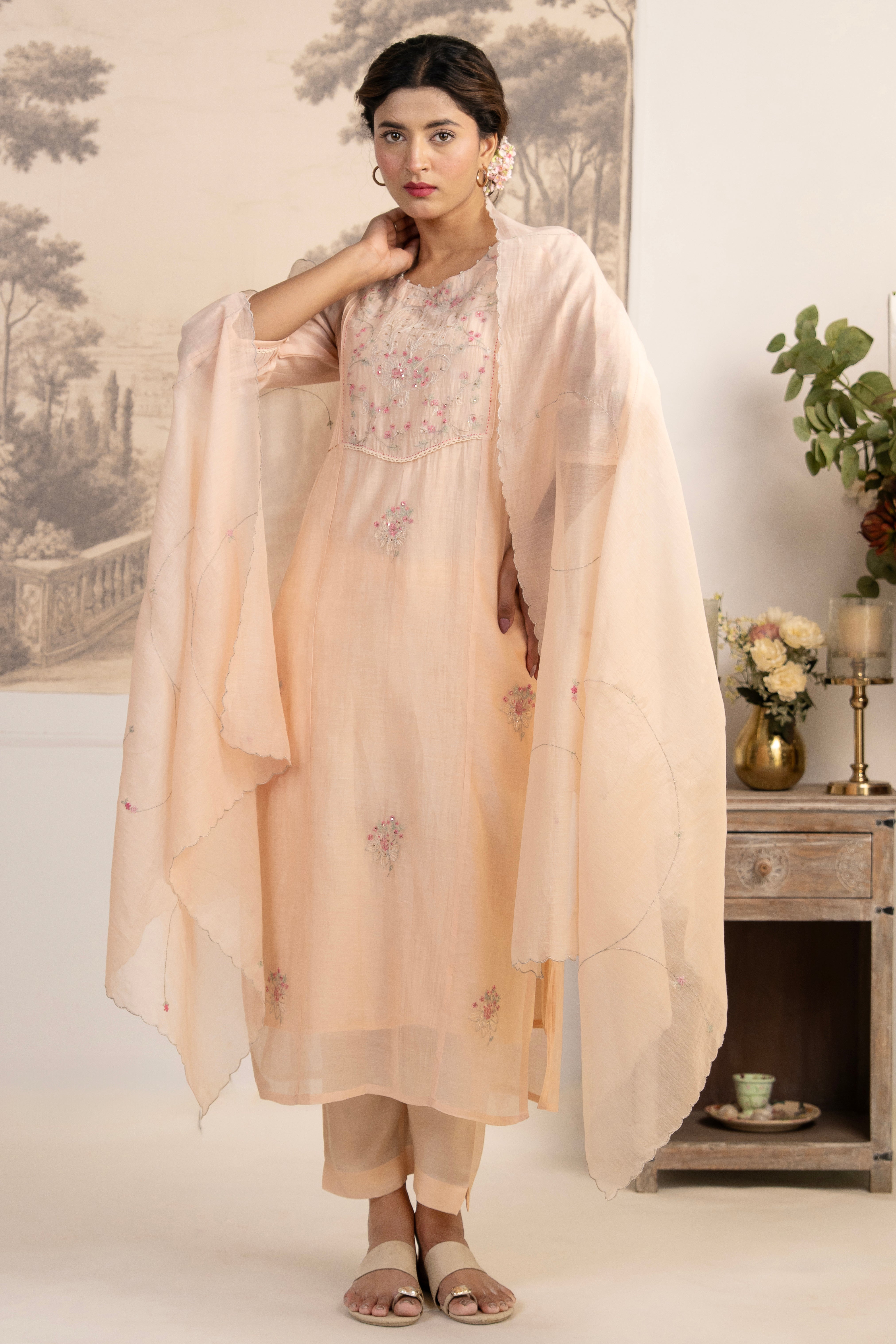 IVORY PINK VICTORIAN SUIT SET