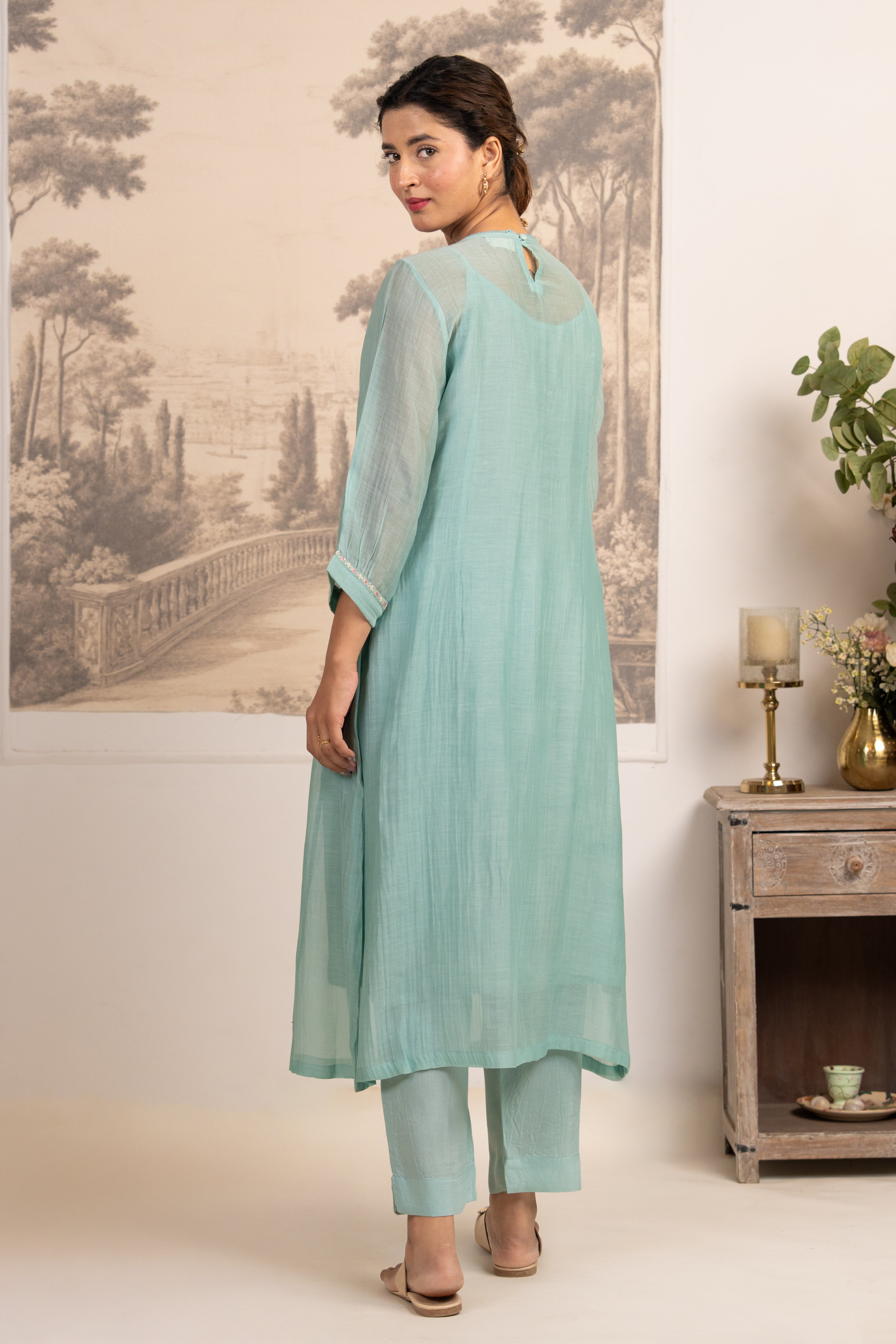 SKY BLUE ARIEL LIFE KURTA SET
