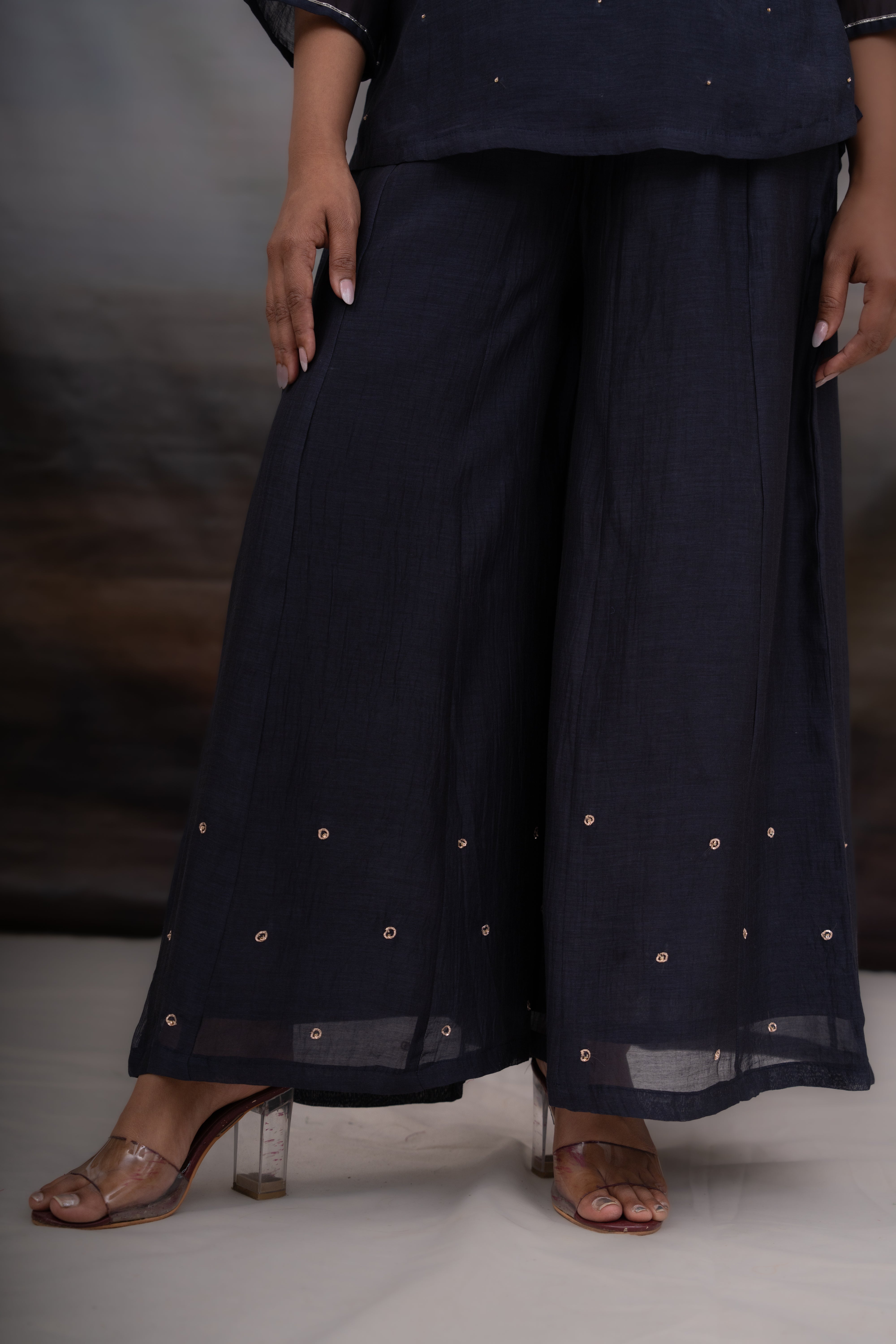 Black meena top and palazzo