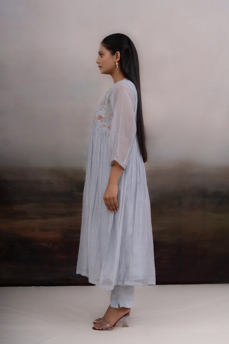 Powder blue Anaar garden dress set