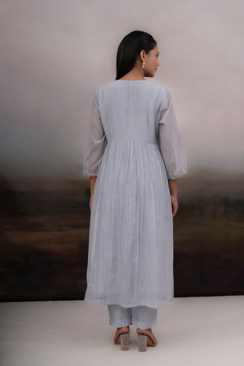Powder blue Anaar garden dress set
