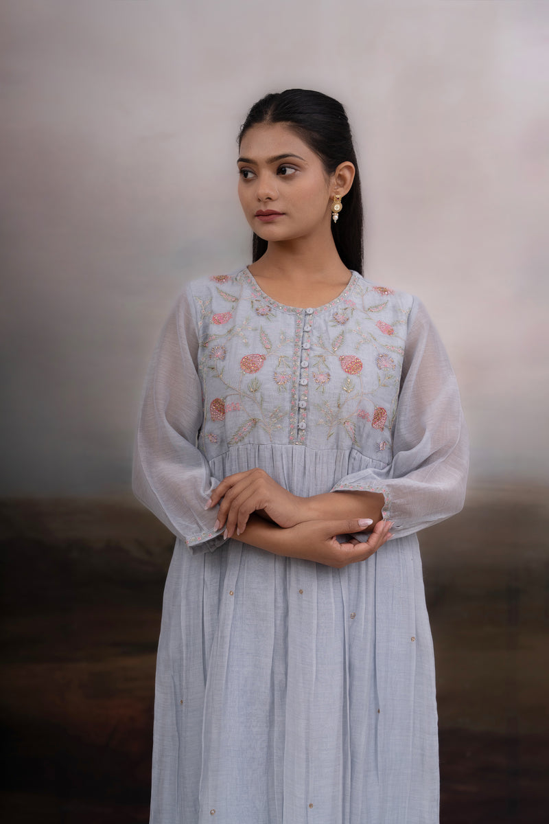 Powder blue Anaar garden dress set