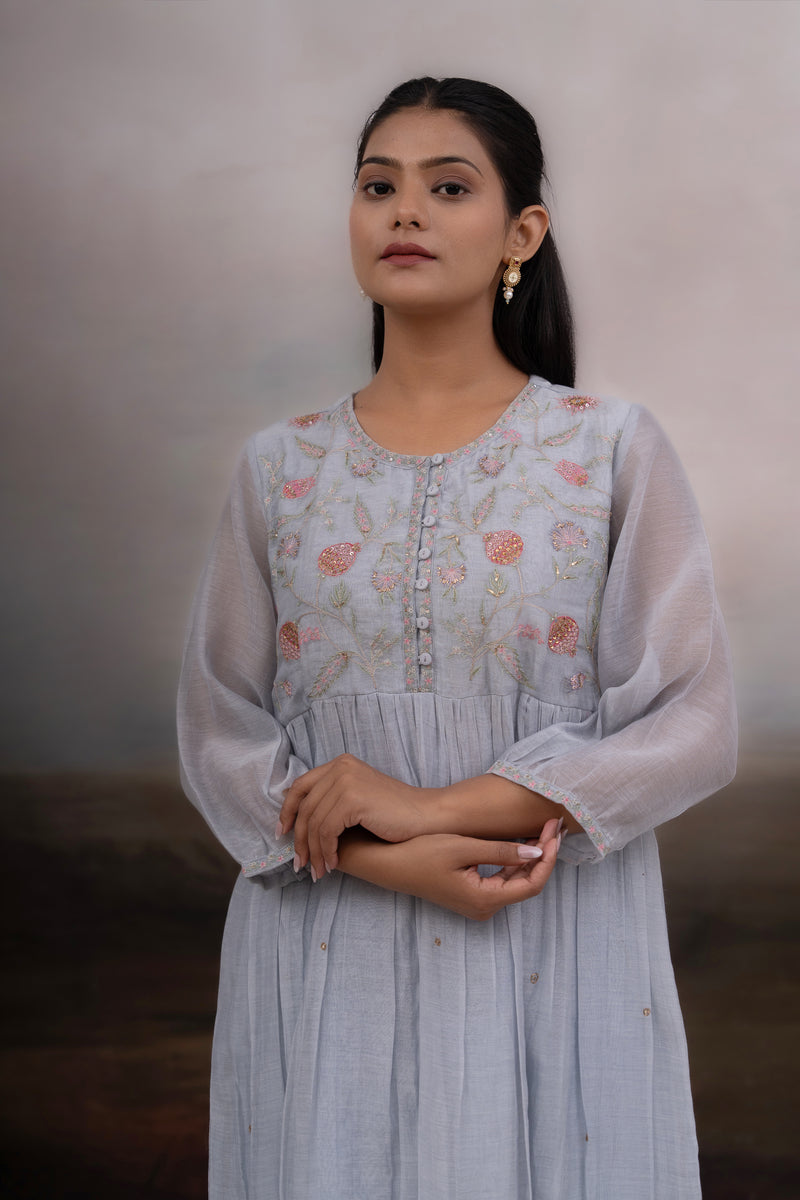 Powder blue Anaar garden dress set