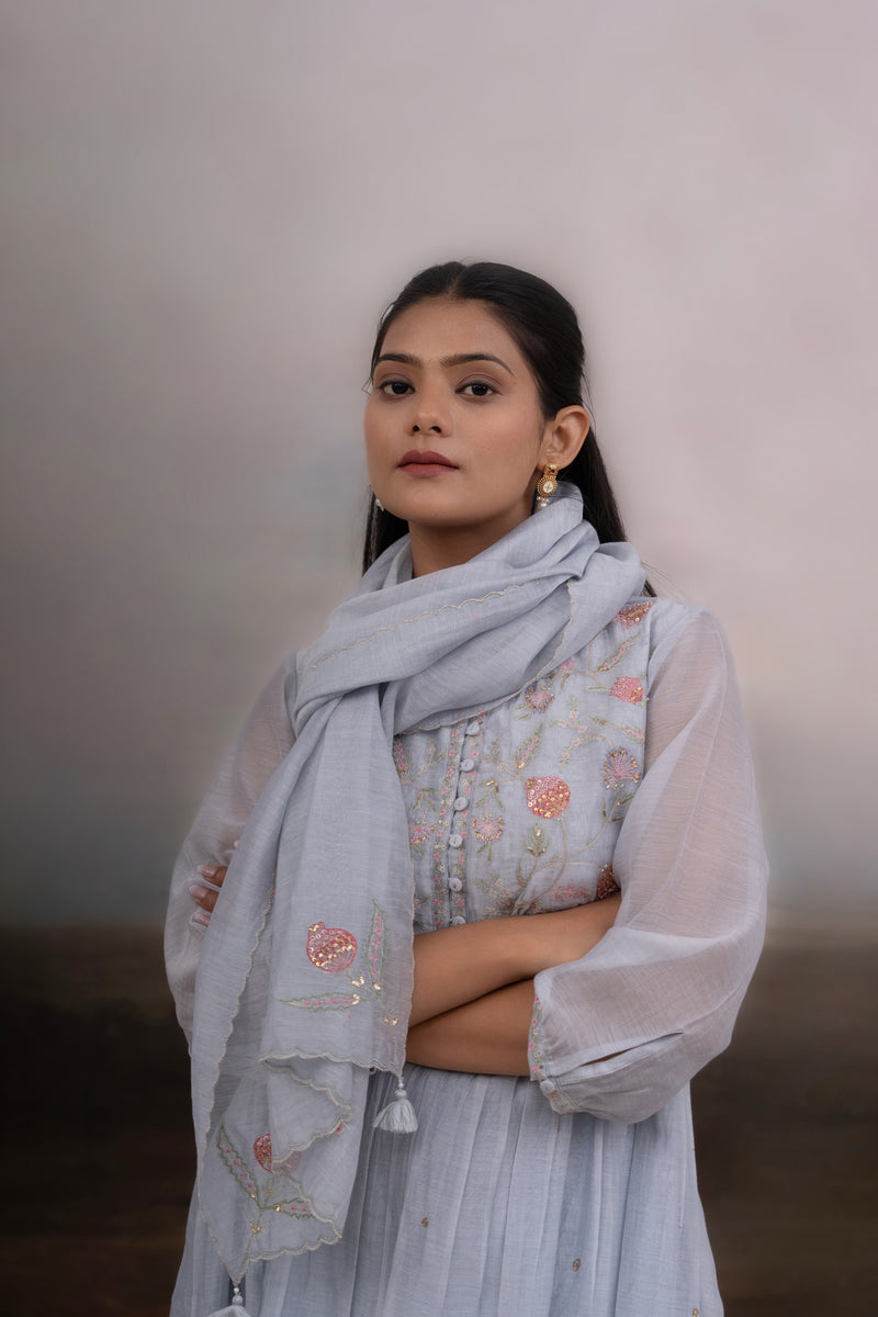 Powder blue Anaar garden dress set