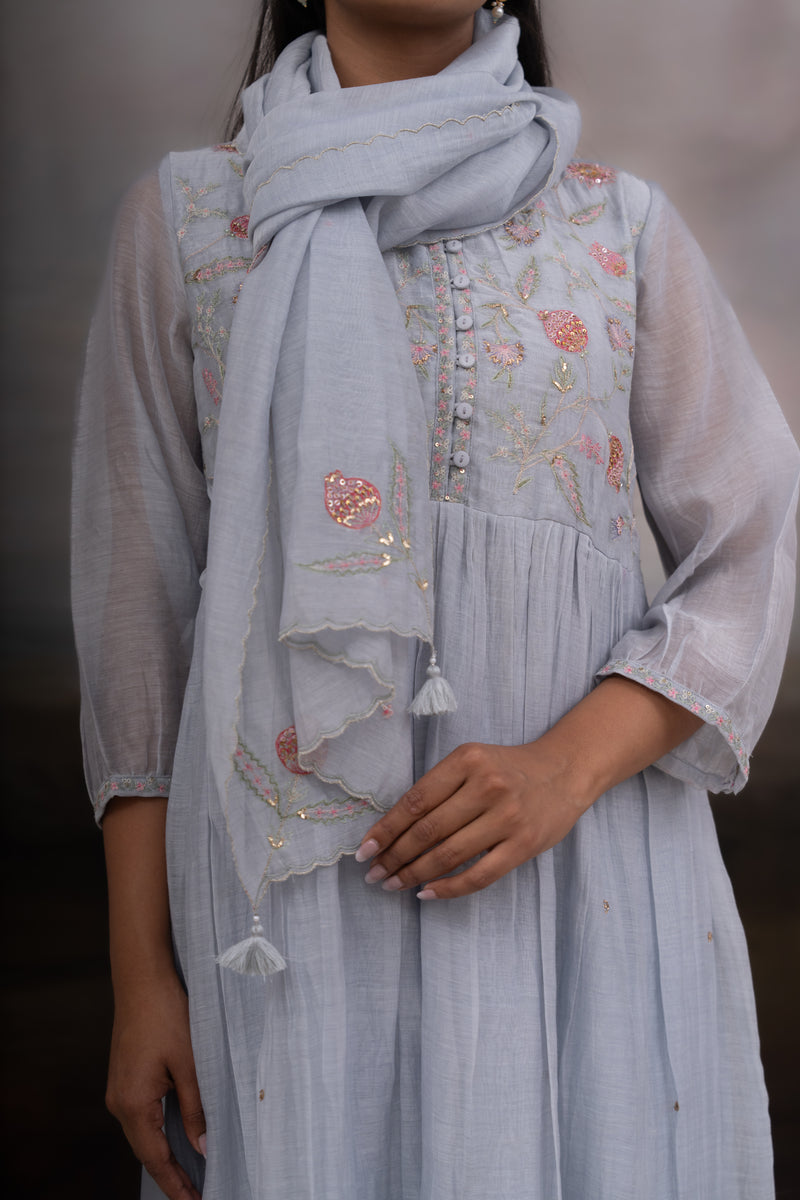 Powder blue Anaar garden dress set