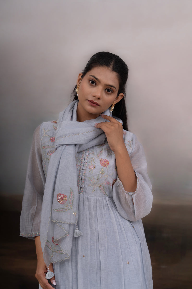 Powder blue Anaar garden dress set