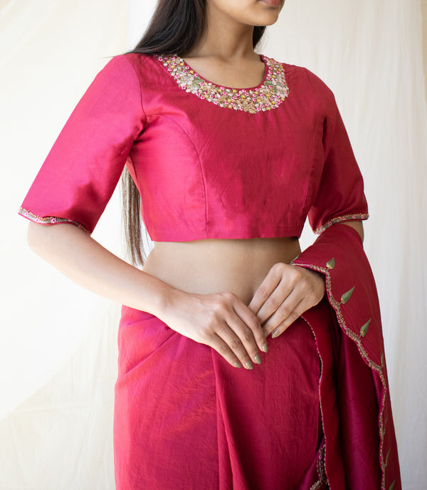 Magenta Pink Raat Chandani blouse