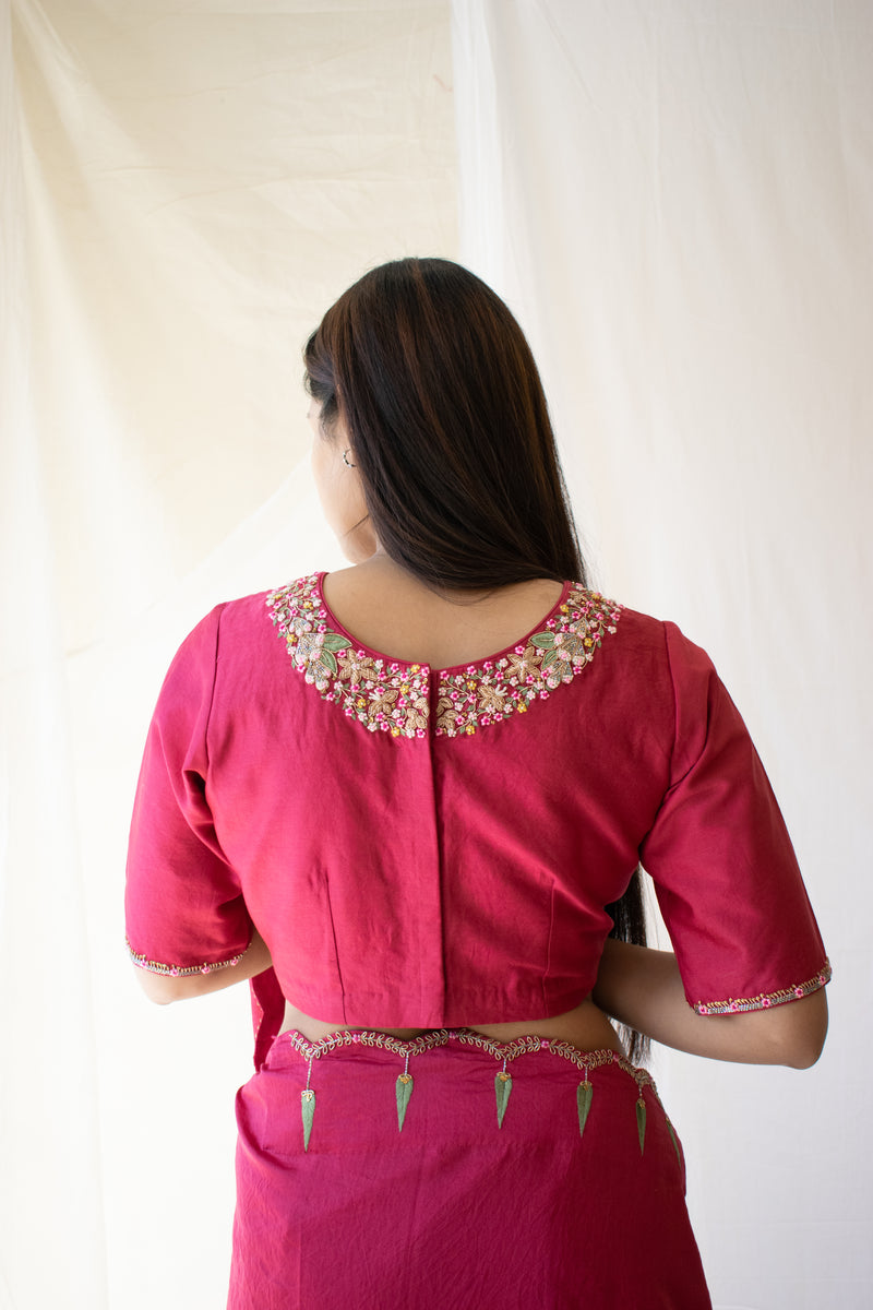 Magenta Pink Raat Chandani blouse